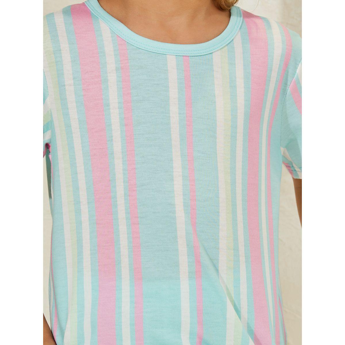 مجموعة من شورت وتيشيرت مطبع بخطوط-boys-clothing-setsandcoords-image-3