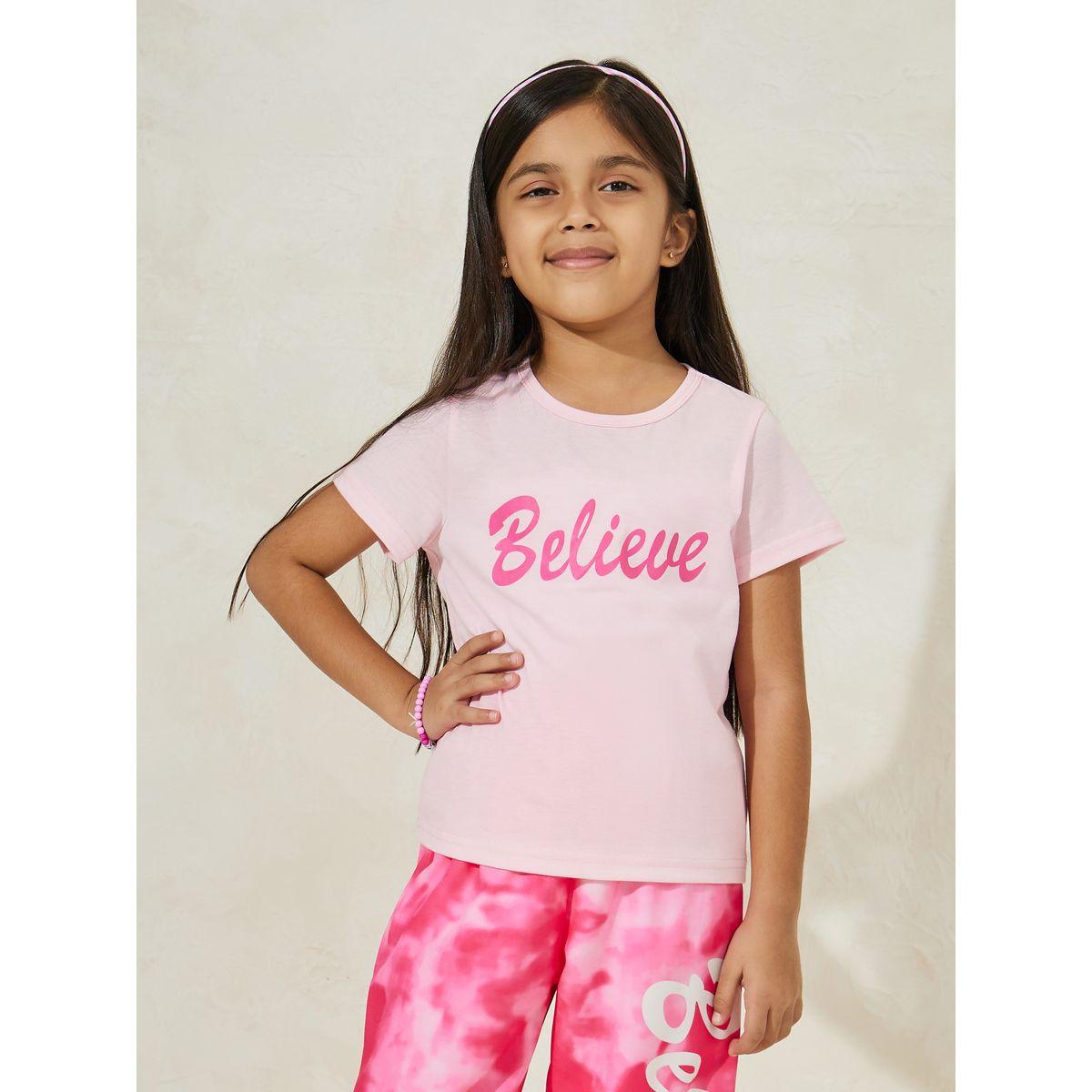 مجموعة من بنطال مع تيشيرت مطبع بحرف-girls-clothing-setsandcoords-image-2