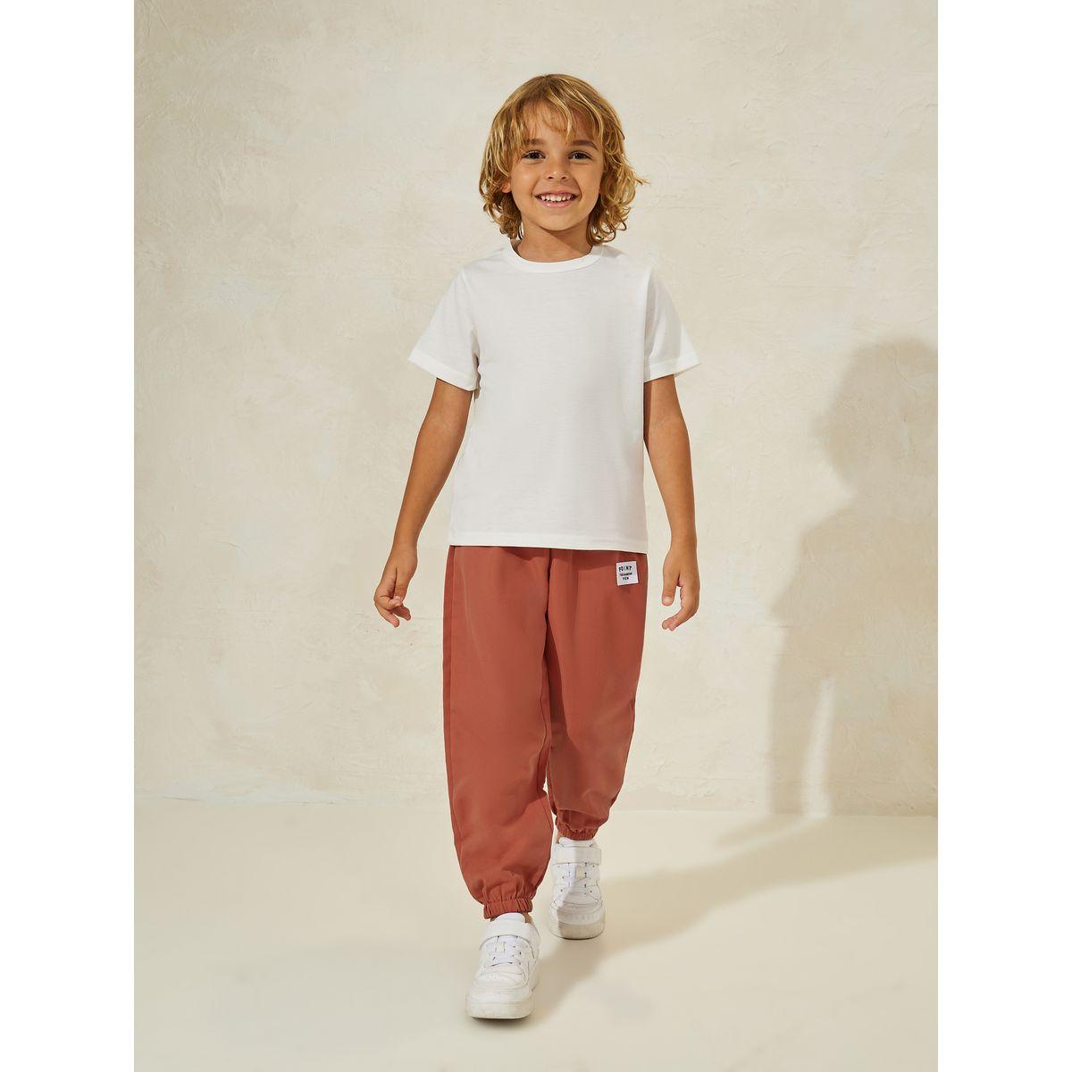 Styli 4pcs Solid T-Shirt & Zipper Front Vest & Pant & Crossbag Set-boys-clothing-setsandcoords-image-4