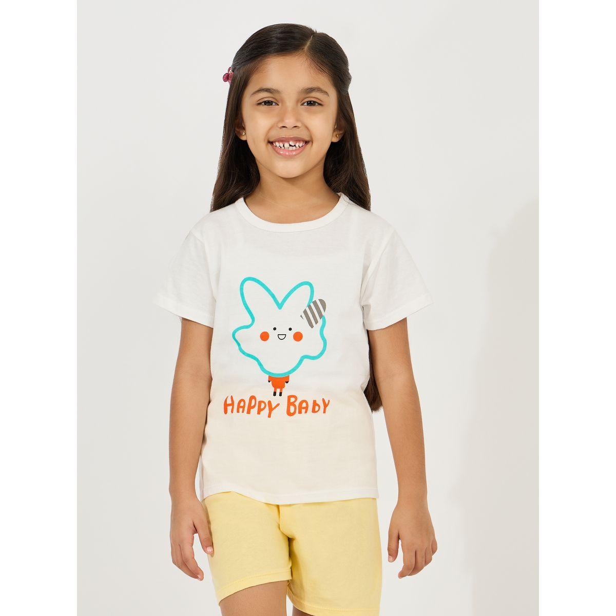 مجموعة من شورت وتيشيرت بطبعة جرافيك-girls-clothing-nightwear-image-2