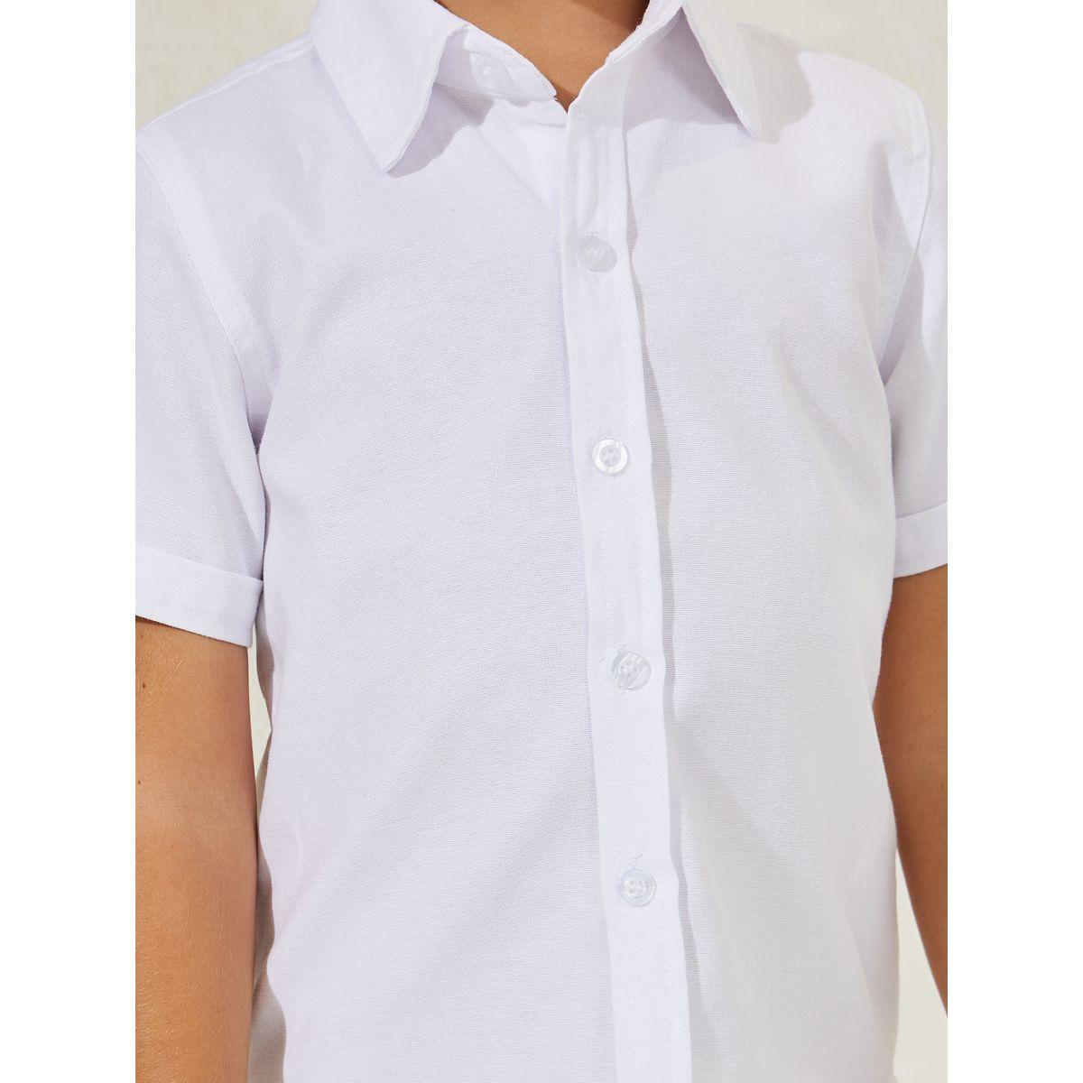 Styli Solid Short Sleeve Button Down Shirt-boys-clothing-shirts-image-3