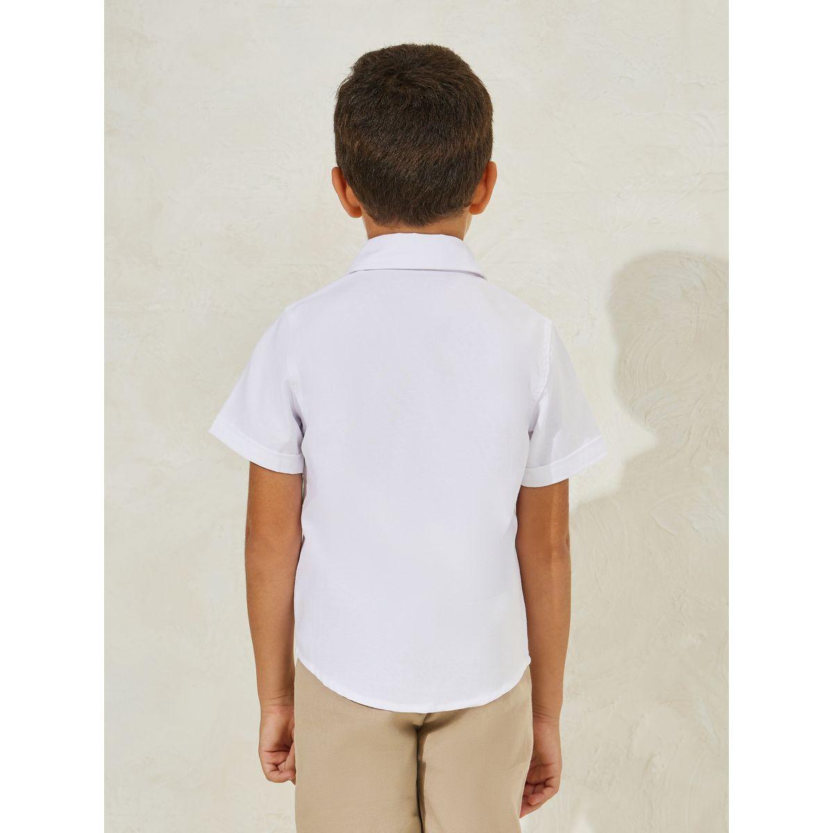 Styli Solid Short Sleeve Button Down Shirt-boys-clothing-shirts-image-4