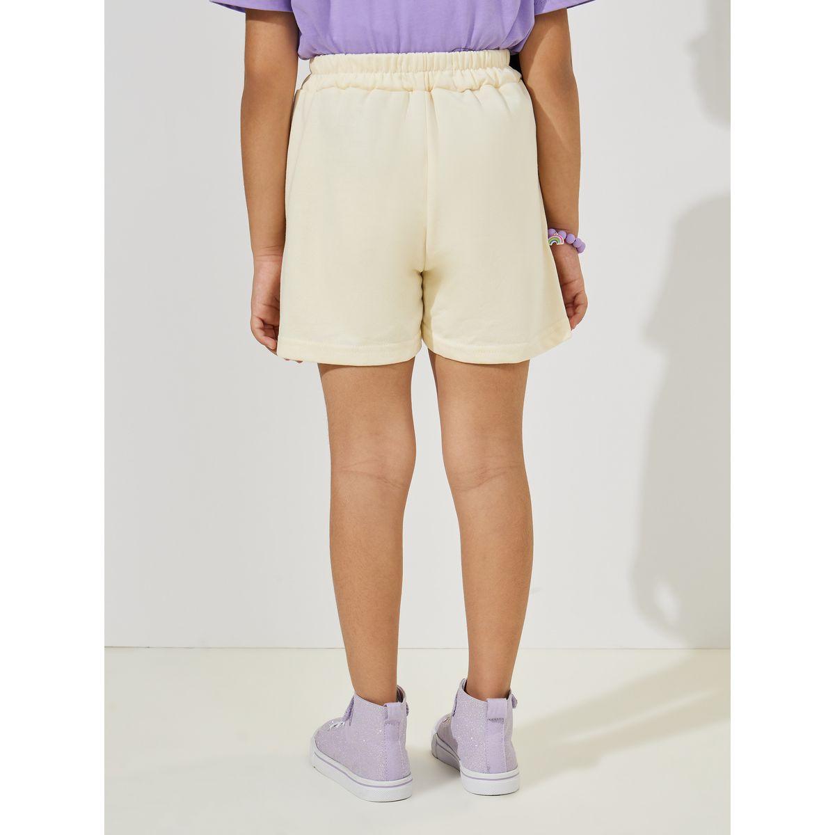 شورت بخصر مطاطي مع قلب بتفاصيل مُطرّزة-girls-clothing-bottoms-shorts-image-4