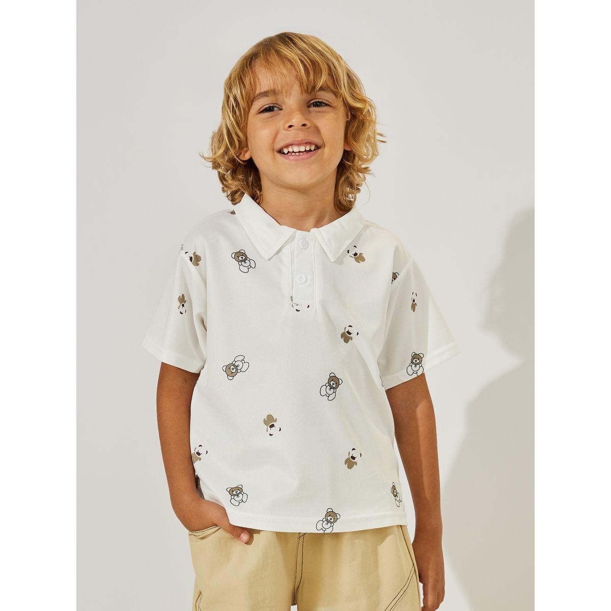 Styli Bear Print Polo T-Shirt-boys-clothing-tshirtsandpolos-image-1