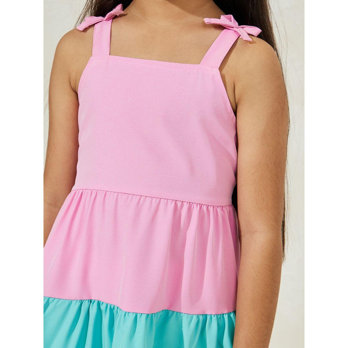 فستان كامي بكسرات ونمط كتل الالوان-girls-clothing-dressesandjumpsuits-image-3