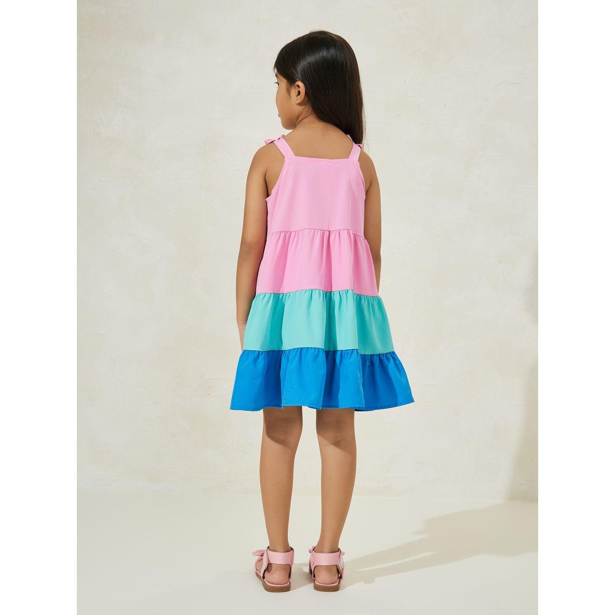 Styli  Color Block Cami Tiered Dress-girls-clothing-dressesandjumpsuits-image-4