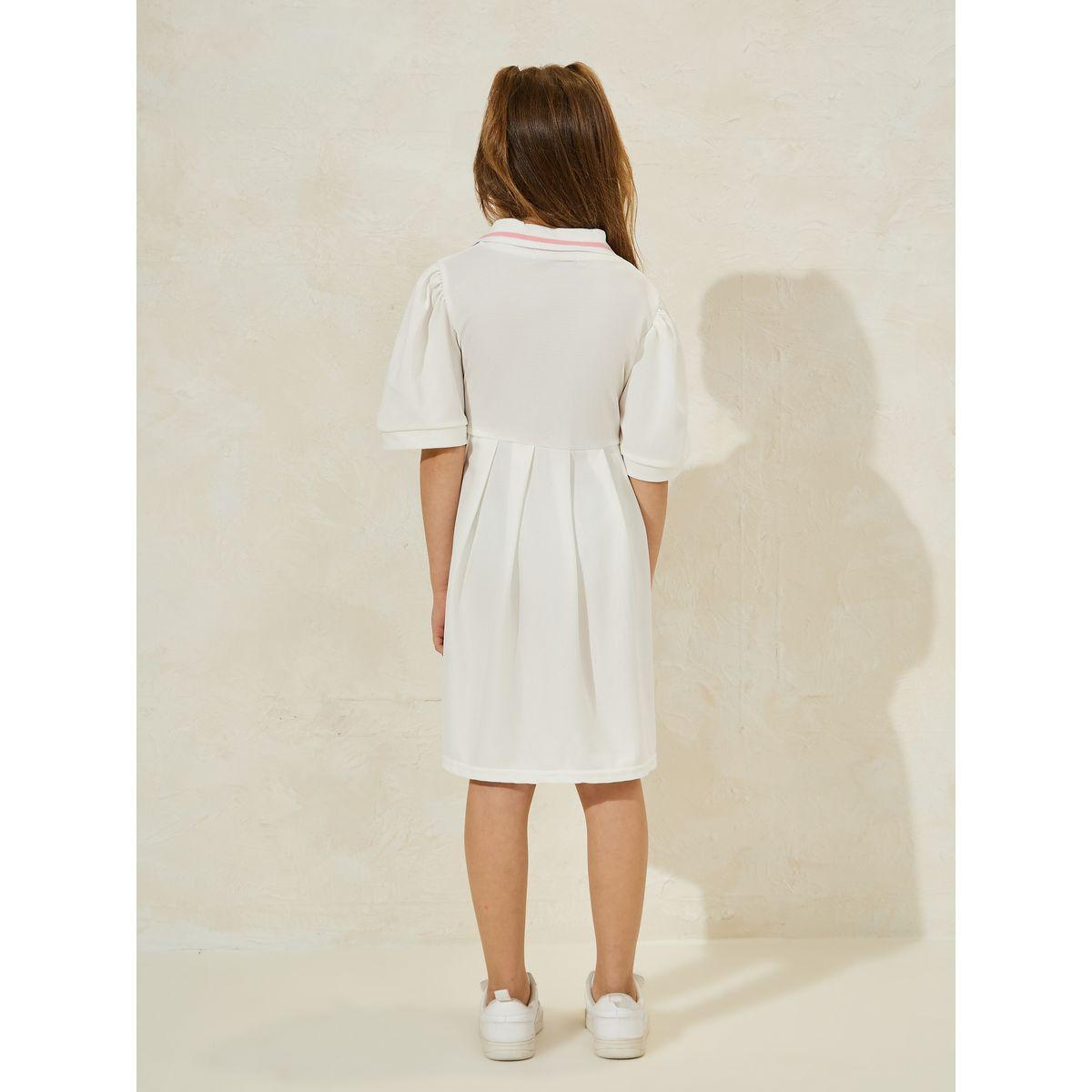 Styli Preppy Casual Dress with Polo Neck-girls-clothing-dressesandjumpsuits-image-4