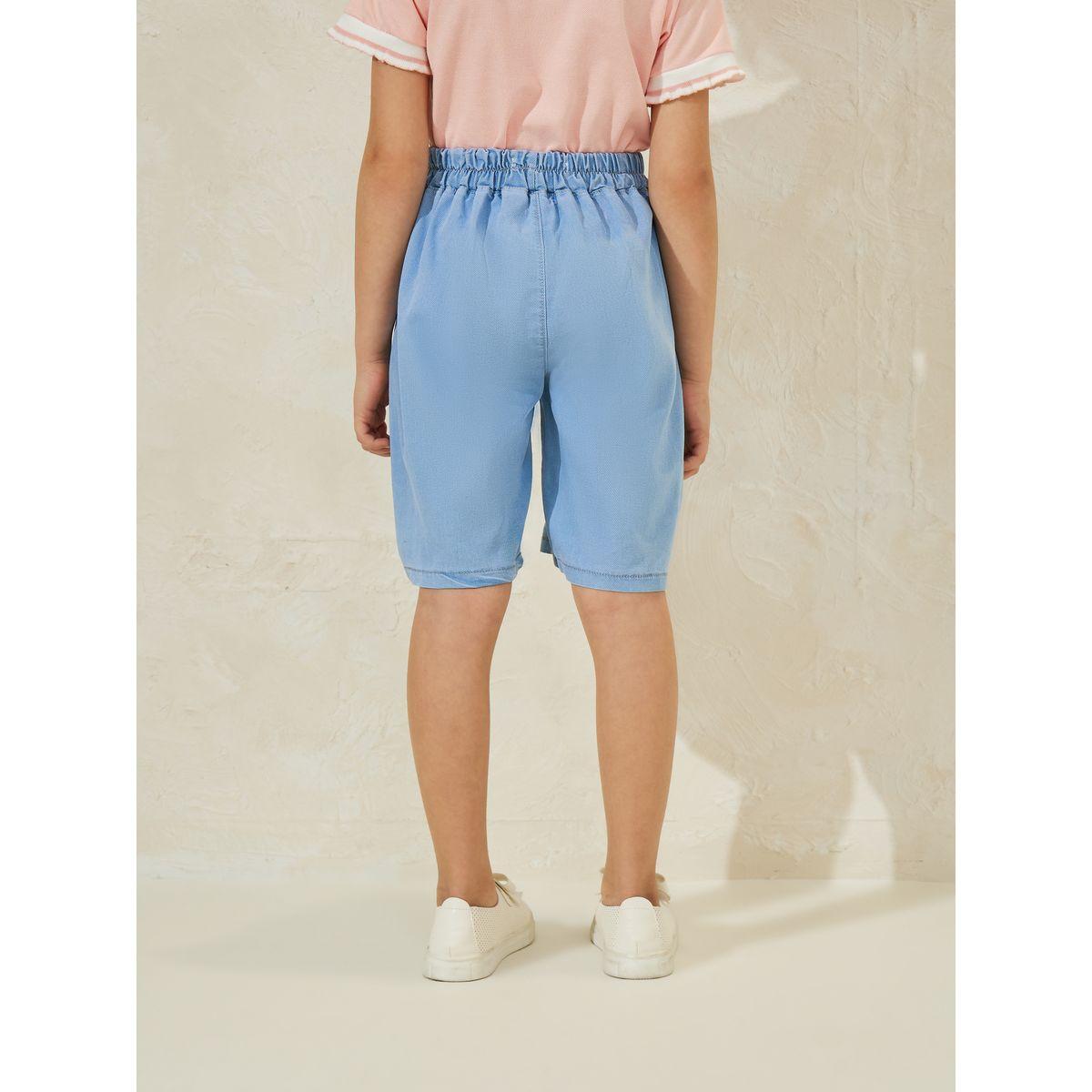 Styli High Rise Fashion Denim Shorts-girls-clothing-bottoms-shorts-image-2