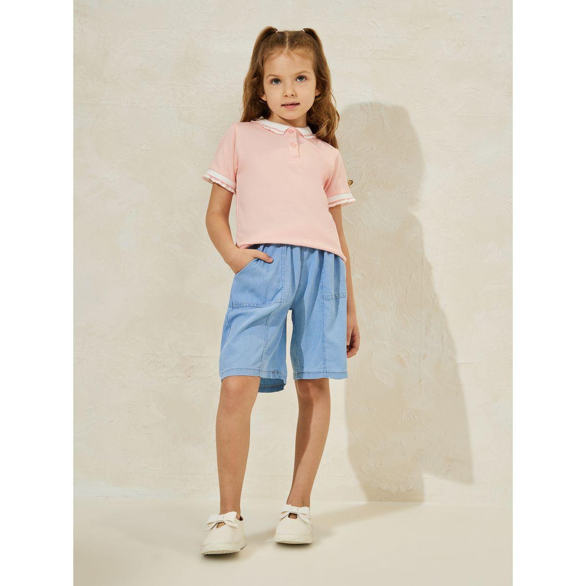 شورت دنيم بخصر عالي وجيوب-girls-clothing-bottoms-shorts-image-3