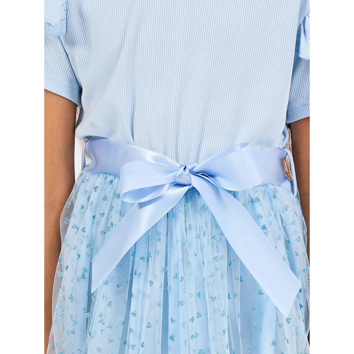 Styli Rib Knit Heart Mesh Insert Dress-girls-clothing-dressesandjumpsuits-image-4
