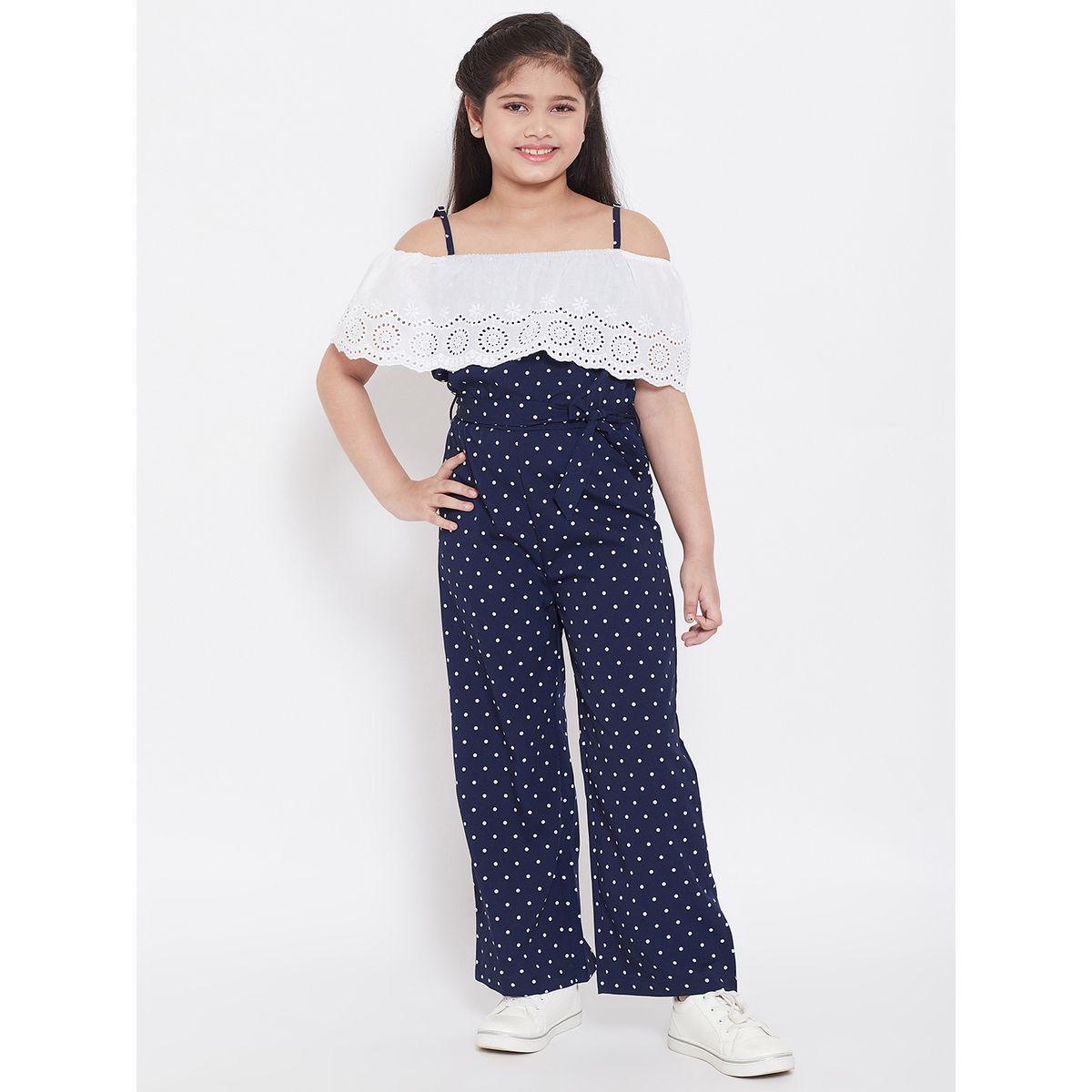 جمبسوت كاجوال مطبع بنقاط بولكا ستايلو بَج × ستايلي-girls-clothing-rompers-image-1