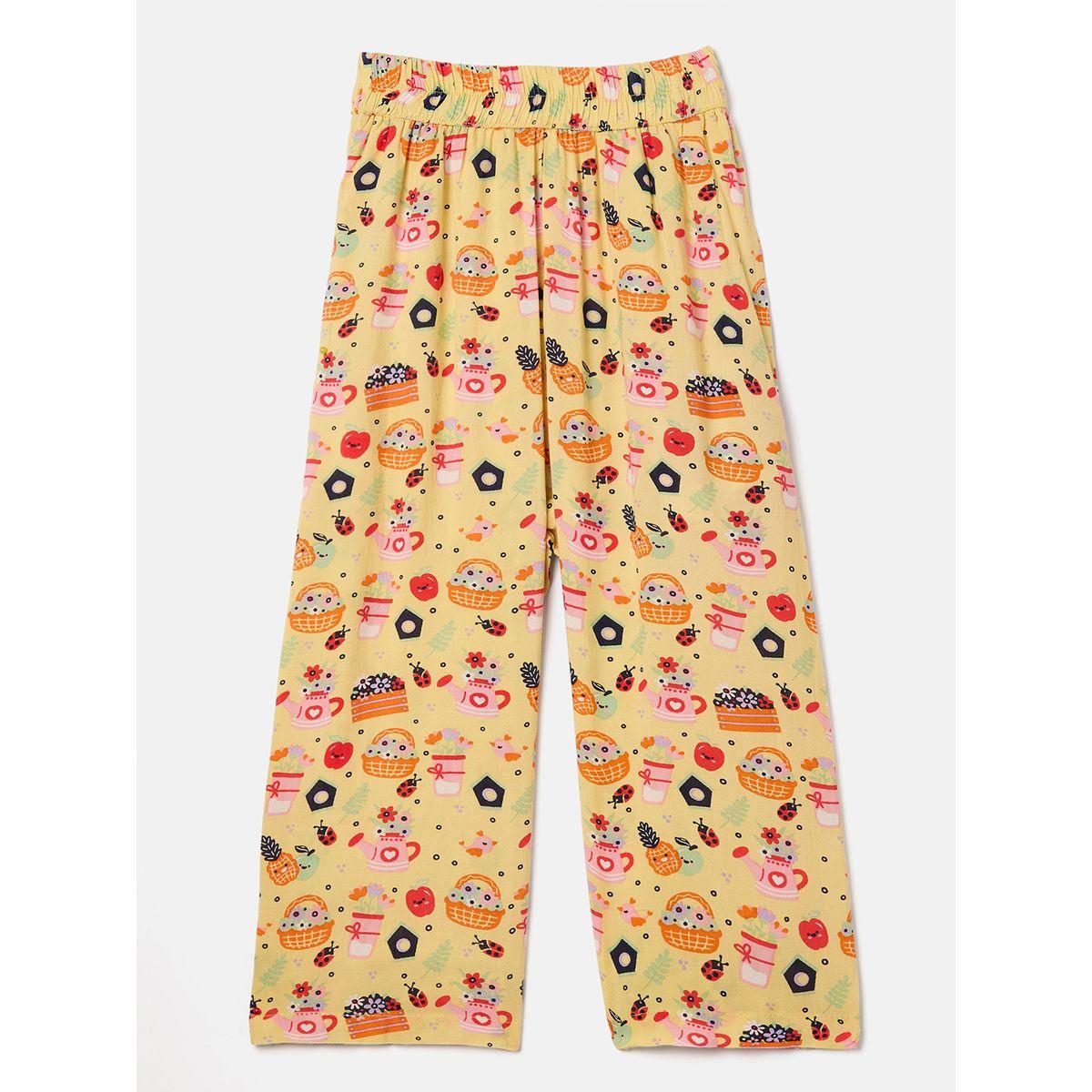 Stylo Bug X Styli Backyard Garden Graphic Print Shirt & Pyjama Set-girls-clothing-nightwear-image-5