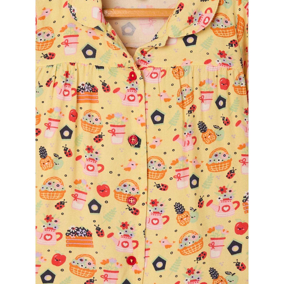 طقم من بنطال بيجاما مع بلوزة بطبعة جرافيك ستايلو بَج × ستايلي-girls-clothing-nightwear-image-6