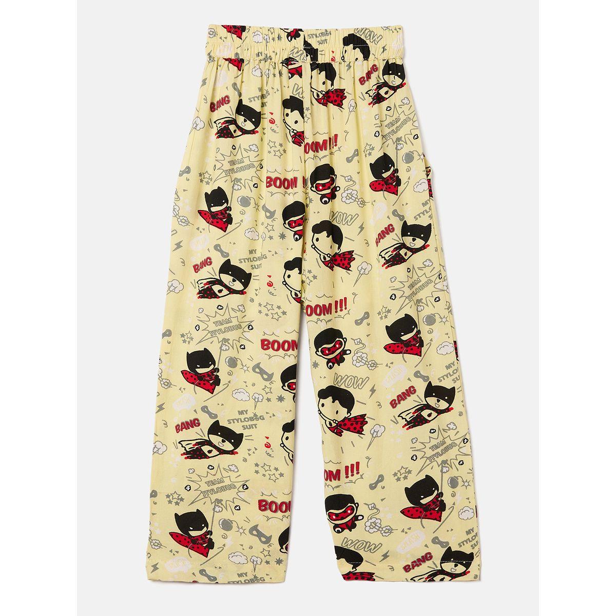 طقم من بنطال بيجاما مع بلوزة بطبعة جرافيك ستايلو بَج × ستايلي-boys-clothing-nightwear-image-5
