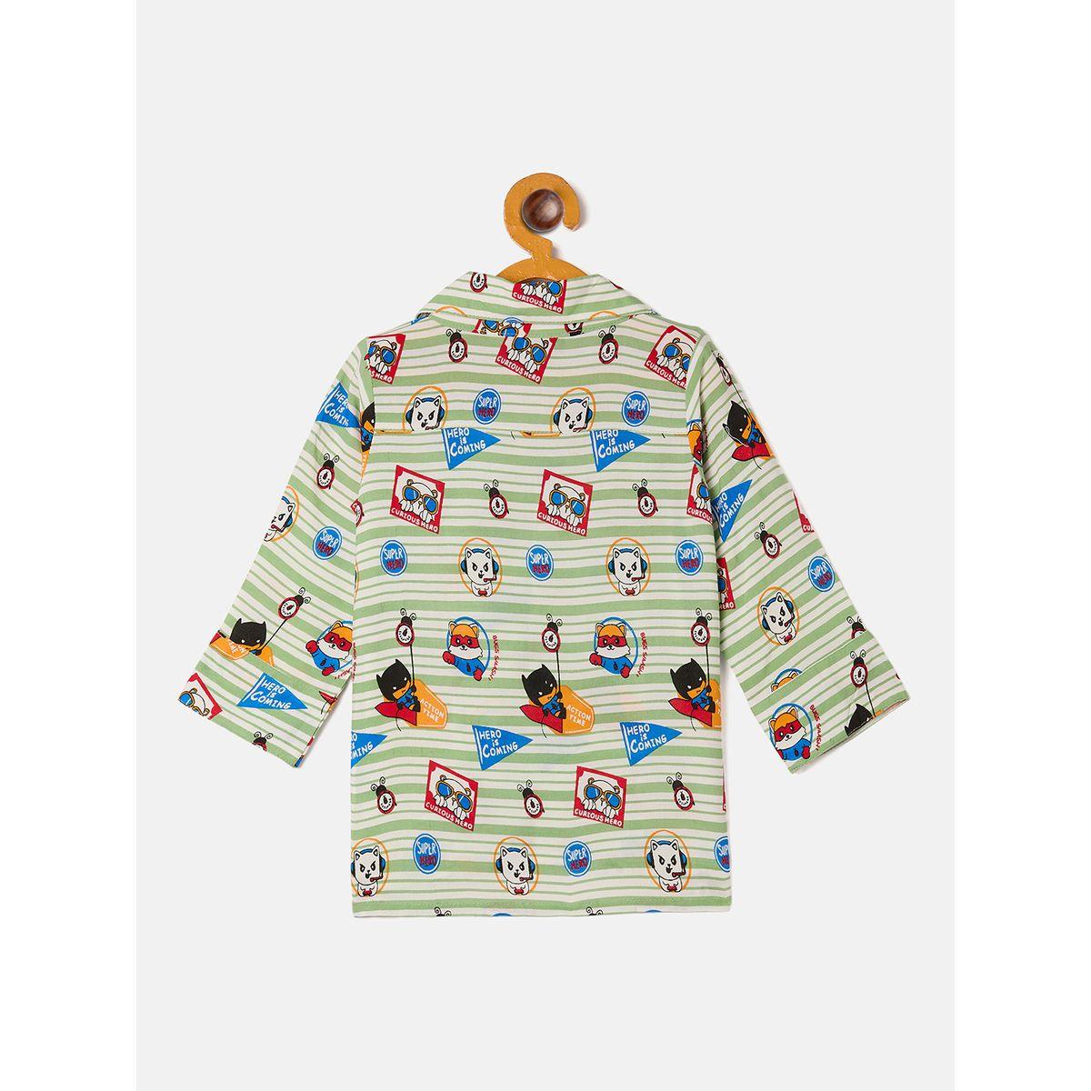 طقم من بنطال بيجاما مع بلوزة بطبعة جرافيك ستايلو بَج × ستايلي-boys-clothing-nightwear-image-3