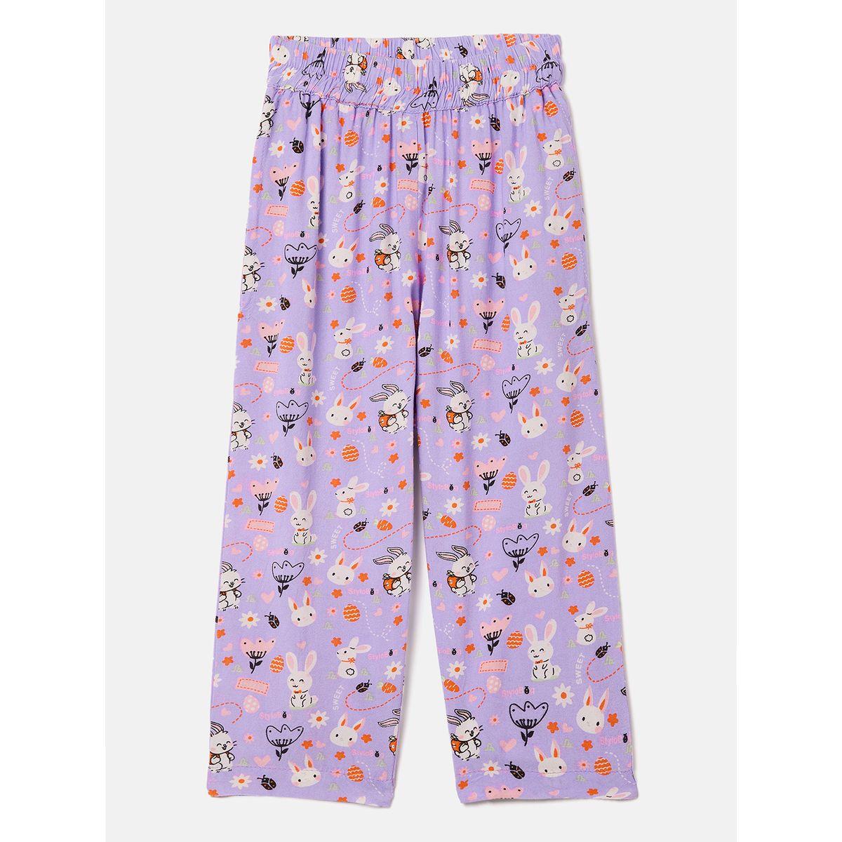 Stylo Bug X Styli Bunny Graphic Print Shirt & Pyjama Set-girls-clothing-nightwear-image-4