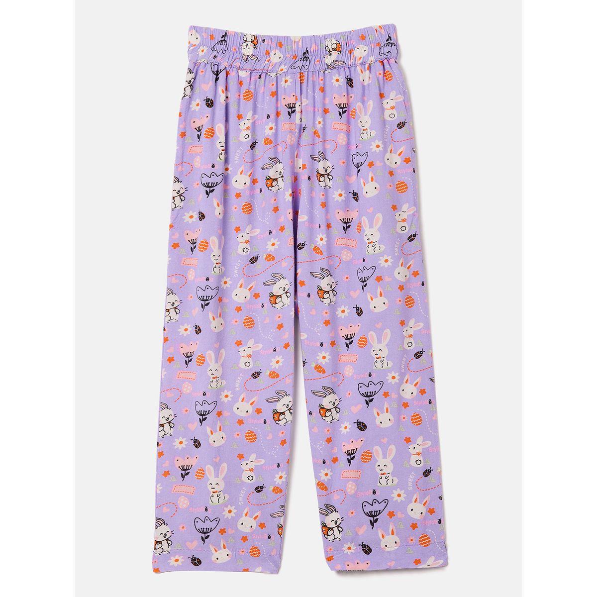 Stylo Bug X Styli Bunny Graphic Print Shirt & Pyjama Set-girls-clothing-nightwear-image-5