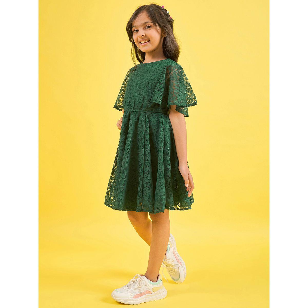 Stylo Bug X Styli Lace Insert Round Neck Dress-girls-clothing-dressesandjumpsuits-image-3