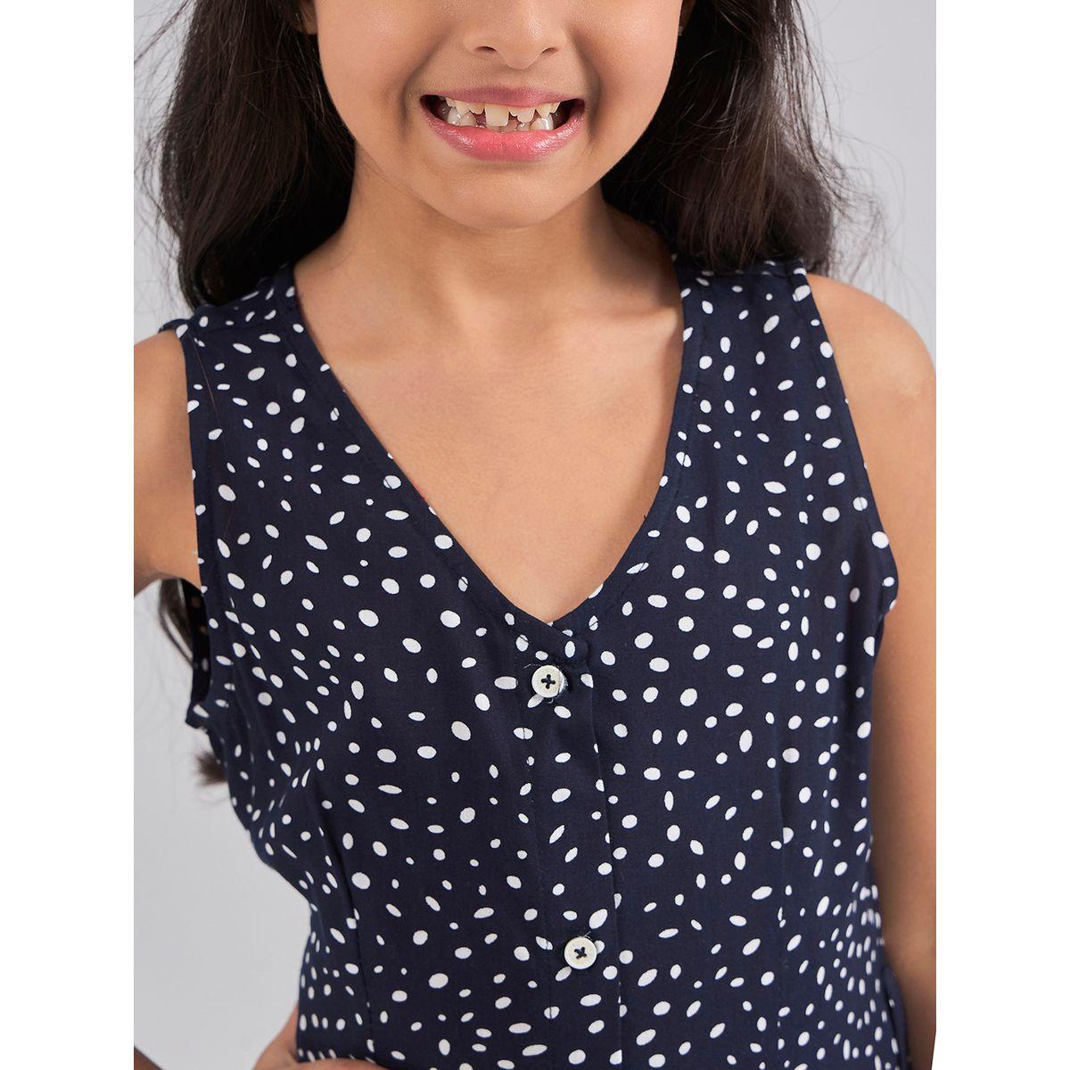 فستان بطول الركبة وبلا اكمام مع ازرار غلق ستايلو بَج × ستايلي-girls-clothing-dressesandjumpsuits-image-6