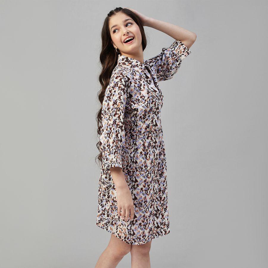 فستان مطبع بالكامل مع اكمام 3/4 ستايلو بَج × ستايلي-girls-clothing-dressesandjumpsuits-image-4