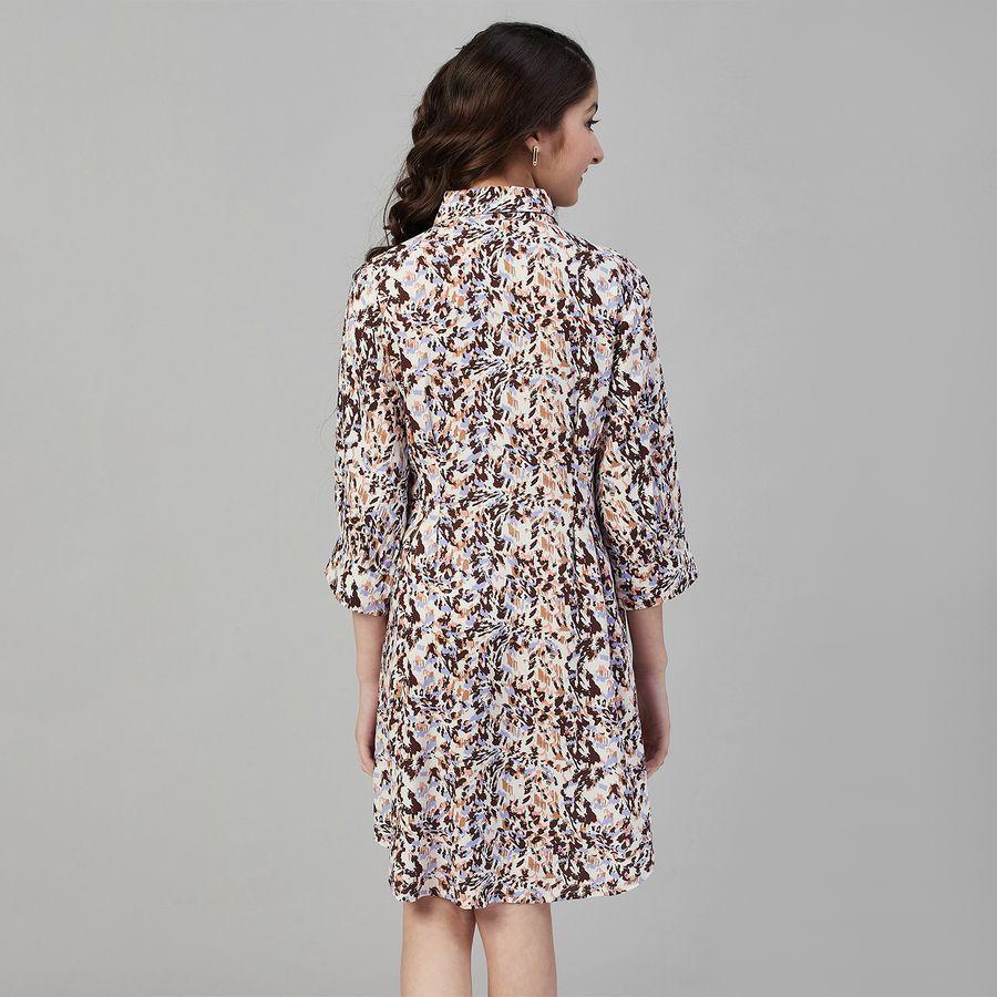 Stylo Bug X Styli All Over Print 3/4 Sleeves Shirt Dress-girls-clothing-dressesandjumpsuits-image-5