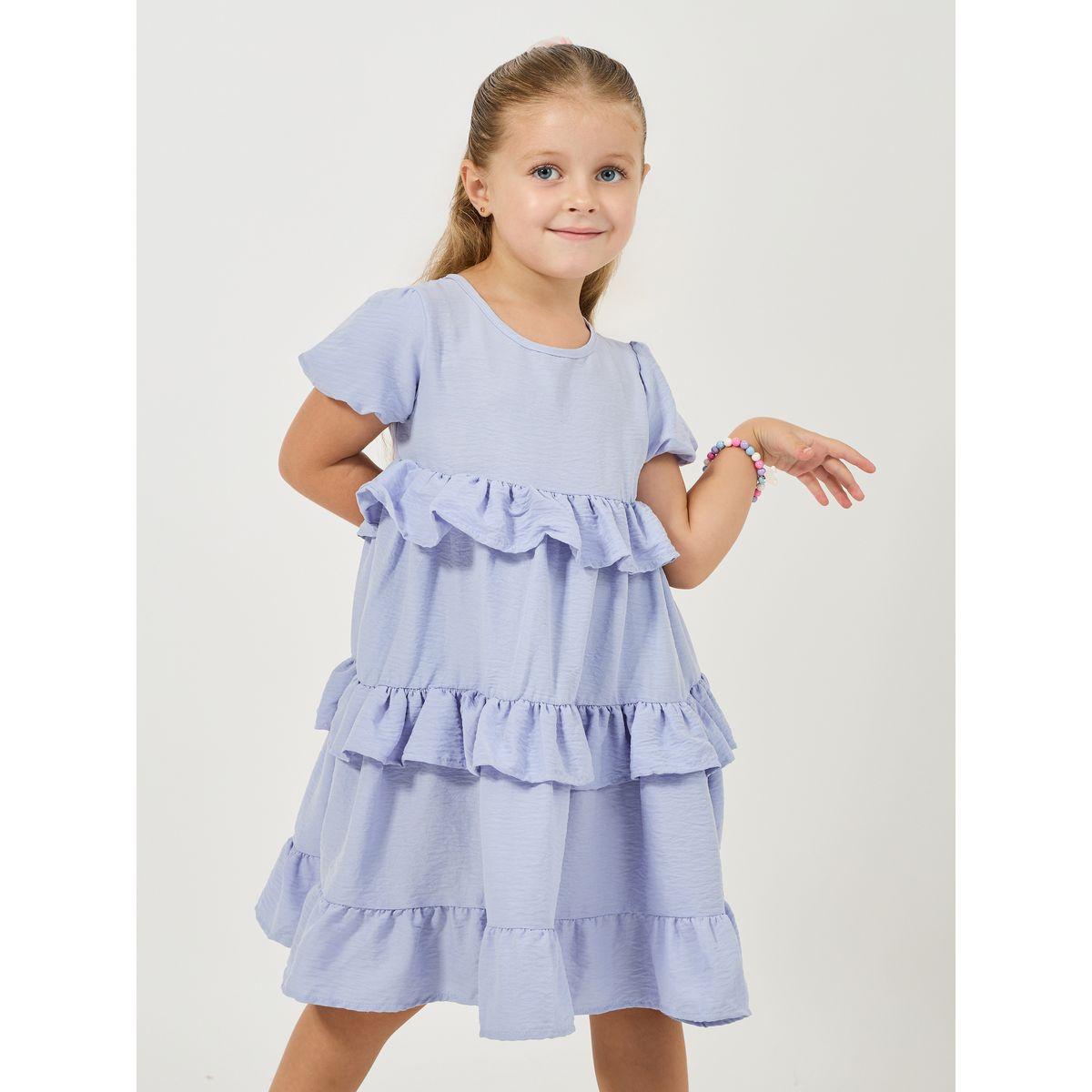 Styli Layered Ruffle Puff Sleeves Dress-girls-clothing-dressesandjumpsuits-image-2