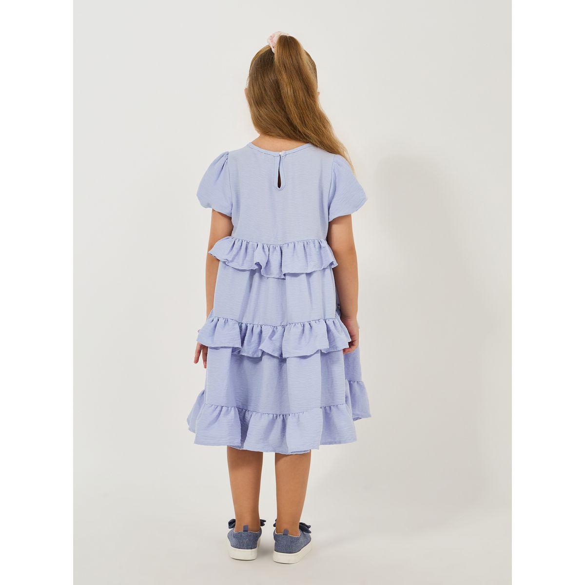 Styli Layered Ruffle Puff Sleeves Dress-girls-clothing-dressesandjumpsuits-image-4