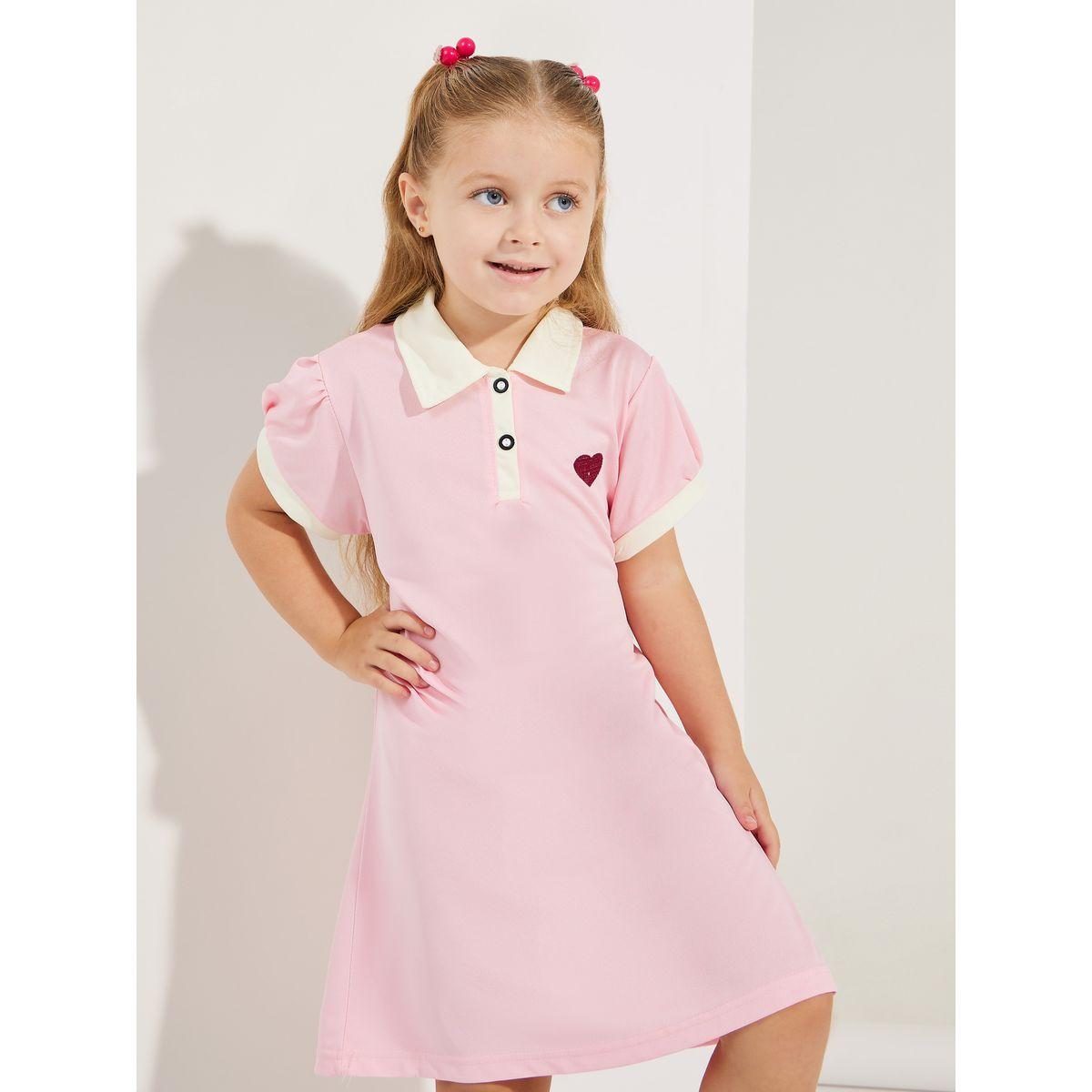 فستان قطن بياقة بولو وتفاصيل مُطرّزة-girls-clothing-dressesandjumpsuits-image-2