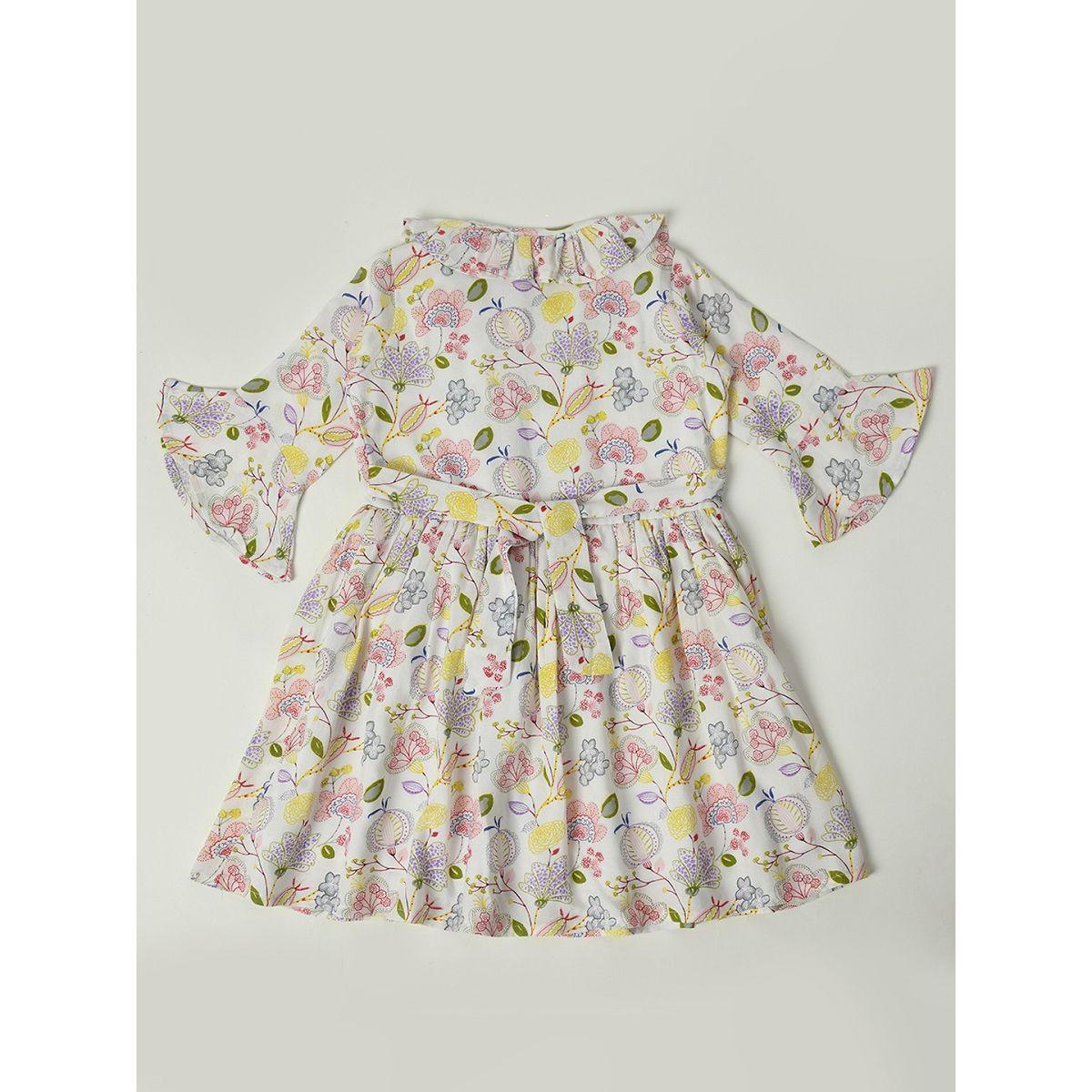 Bella Moda X Styli  Floral Print Ruffled Dress with Briefs-girls-clothing-dressesandjumpsuits-image-2