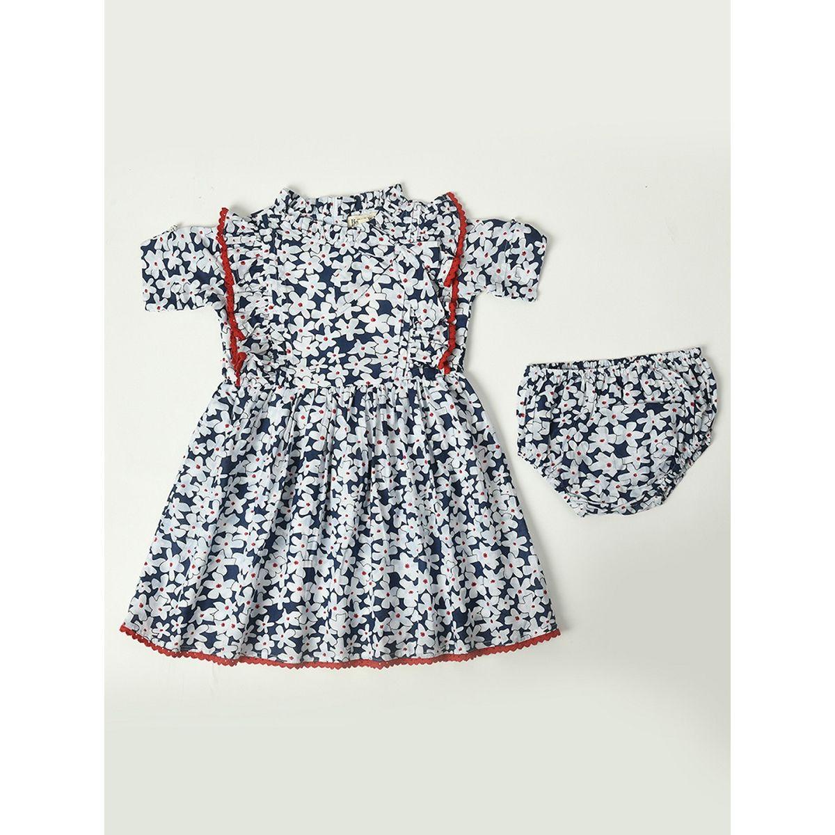 Bella Moda X Styli  Floral Print A-Line Dress with Brief-girls-clothing-dressesandjumpsuits-image-1
