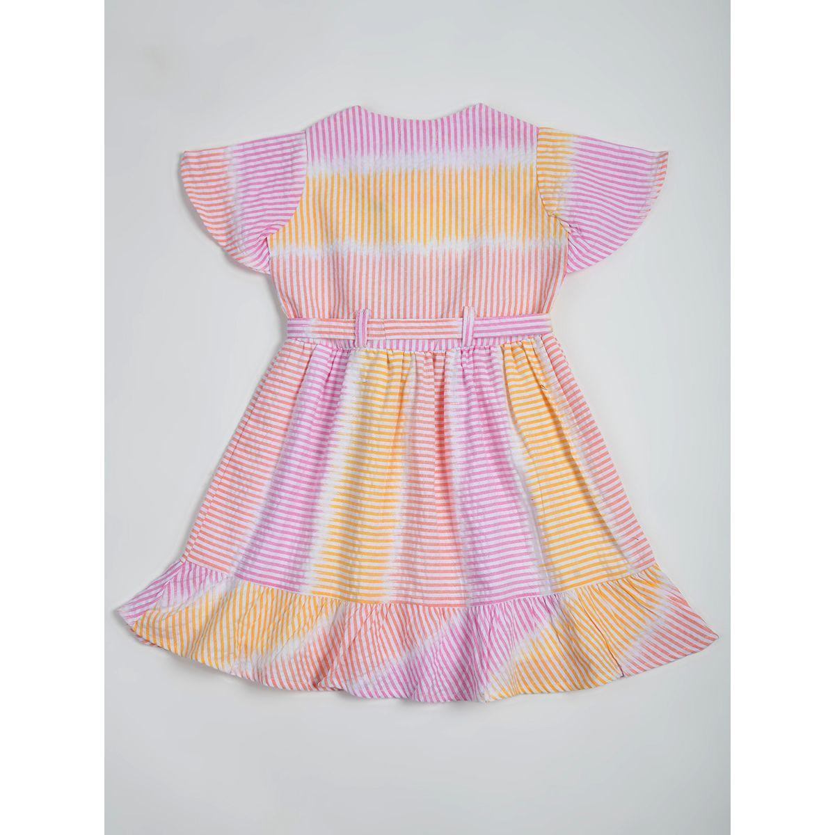 Bella Moda X Styli  Striped Casual Cotton Dress-girls-clothing-dressesandjumpsuits-image-2