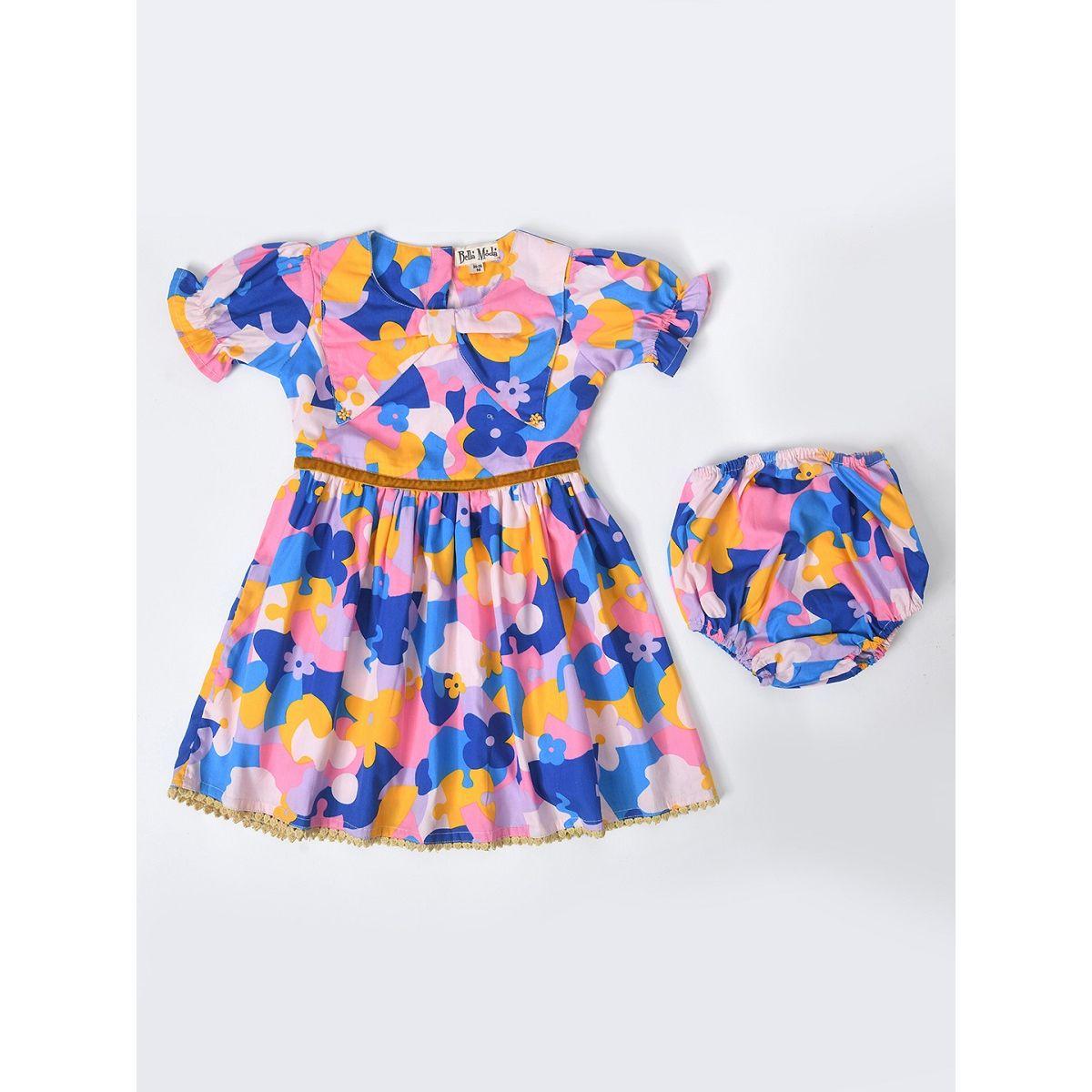 Bella Moda X Styli  Abstract Print Casual Dress with Brief-girls-clothing-dressesandjumpsuits-image-1