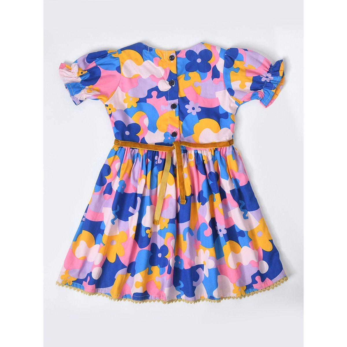 Bella Moda X Styli  Abstract Print Casual Dress with Brief-girls-clothing-dressesandjumpsuits-image-2
