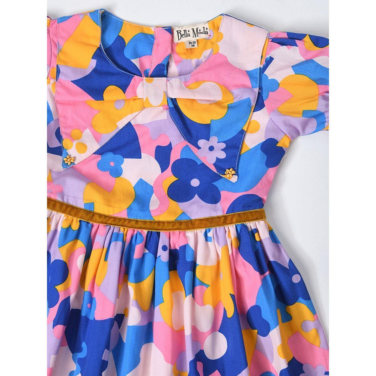 Bella Moda X Styli  Abstract Print Casual Dress with Brief-girls-clothing-dressesandjumpsuits-image-3
