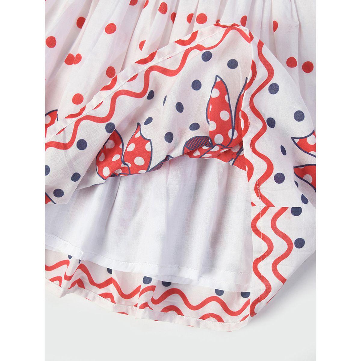 Bella Moda X Styli  Casual Polka Cotton Dress with Bow Detail-girls-clothing-dressesandjumpsuits-image-5