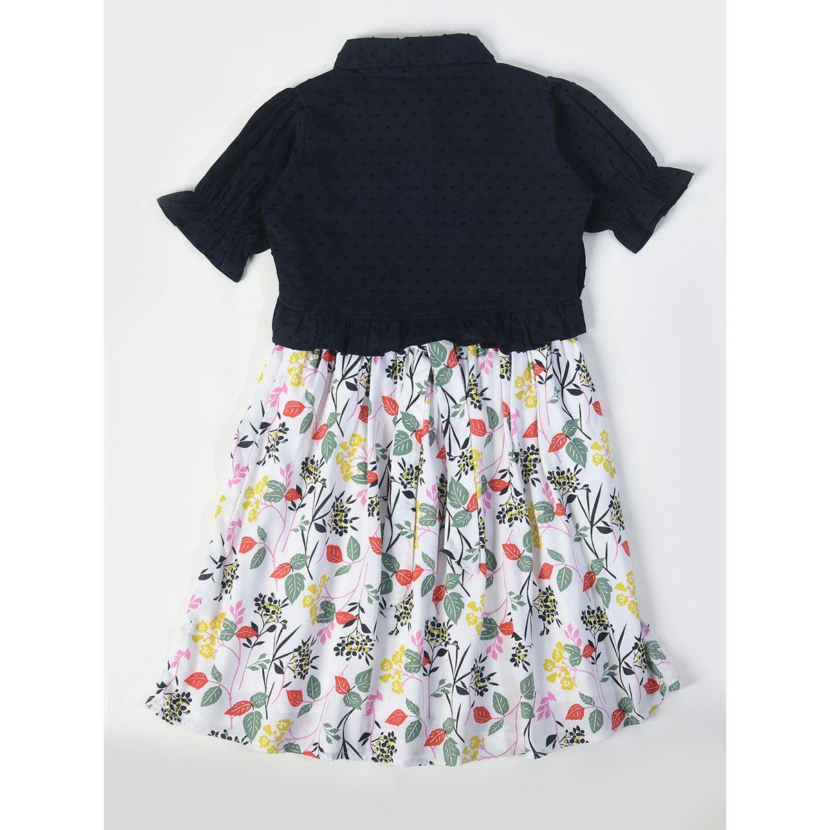 فستان كاجوال بطبعة زهور مع بوليرو بيلا مودا × ستايلي-girls-clothing-dressesandjumpsuits-image-2