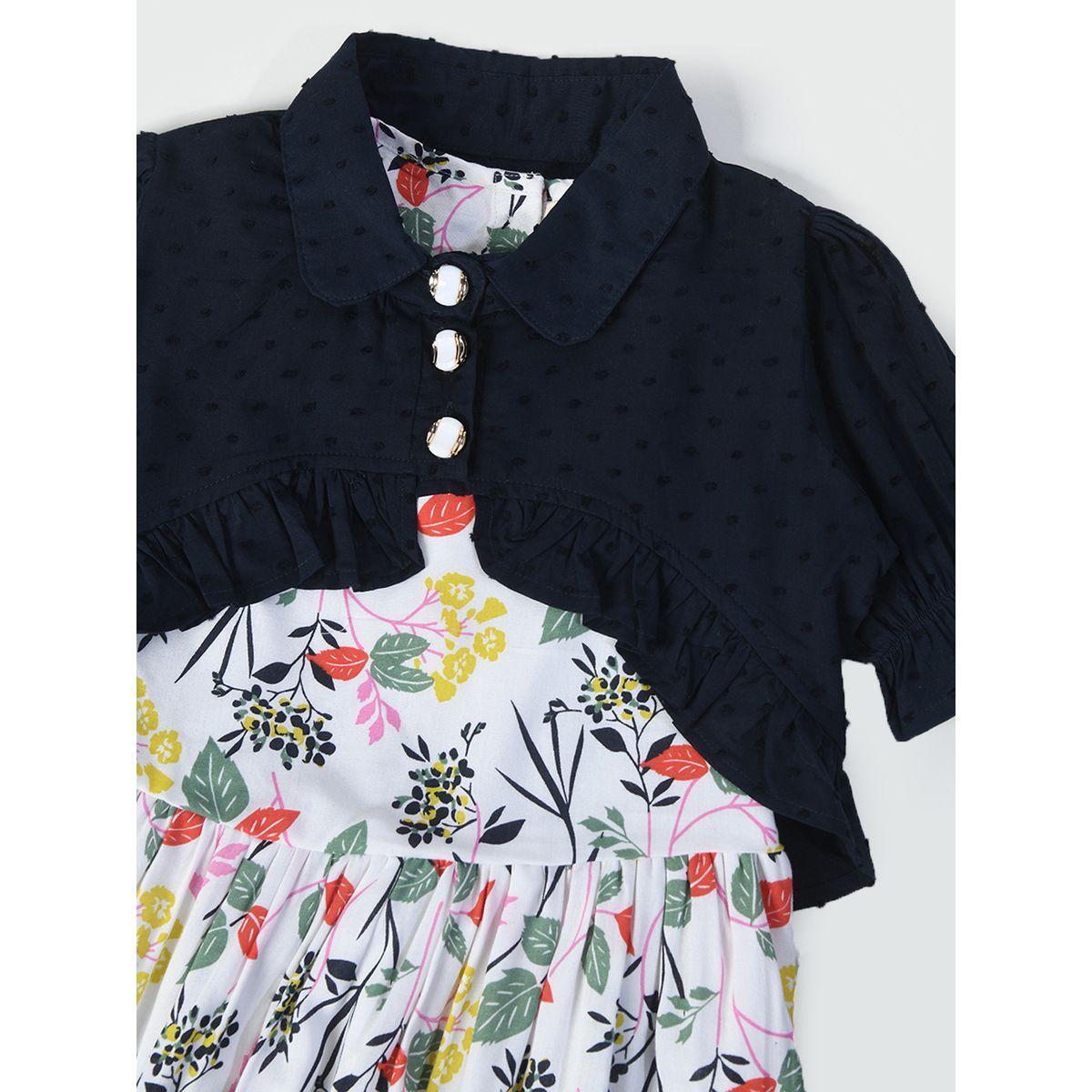 فستان كاجوال بطبعة زهور مع بوليرو بيلا مودا × ستايلي-girls-clothing-dressesandjumpsuits-image-3