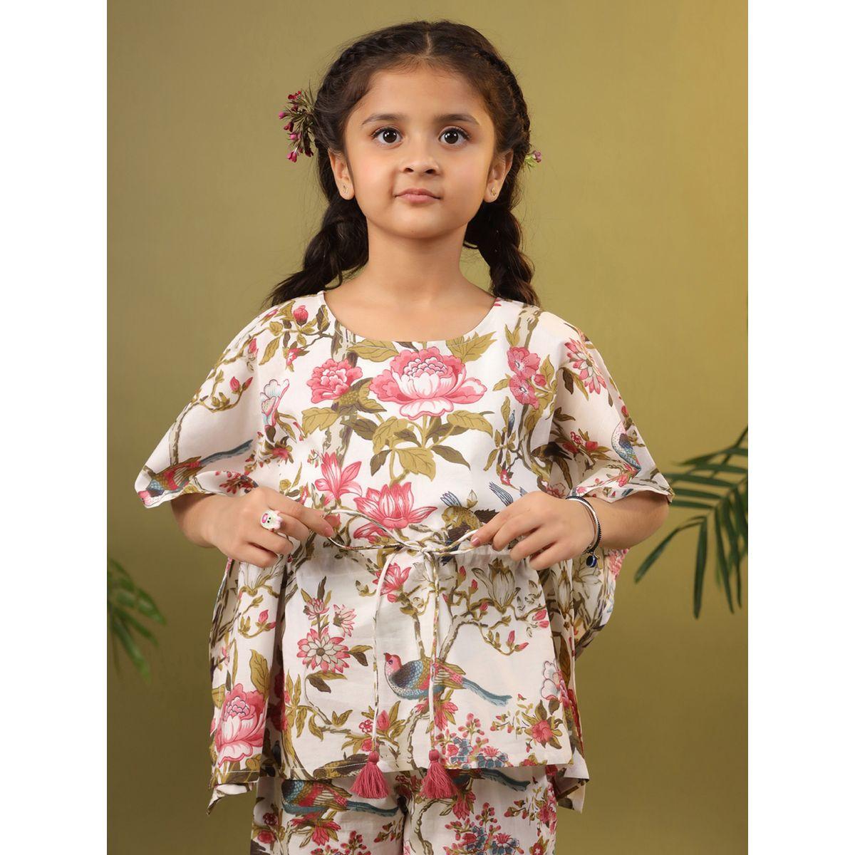 Sanskrutihomes X Styli  Floral Print Drawstring Top & Pyjama Set-girls-clothing-nightwear-image-7