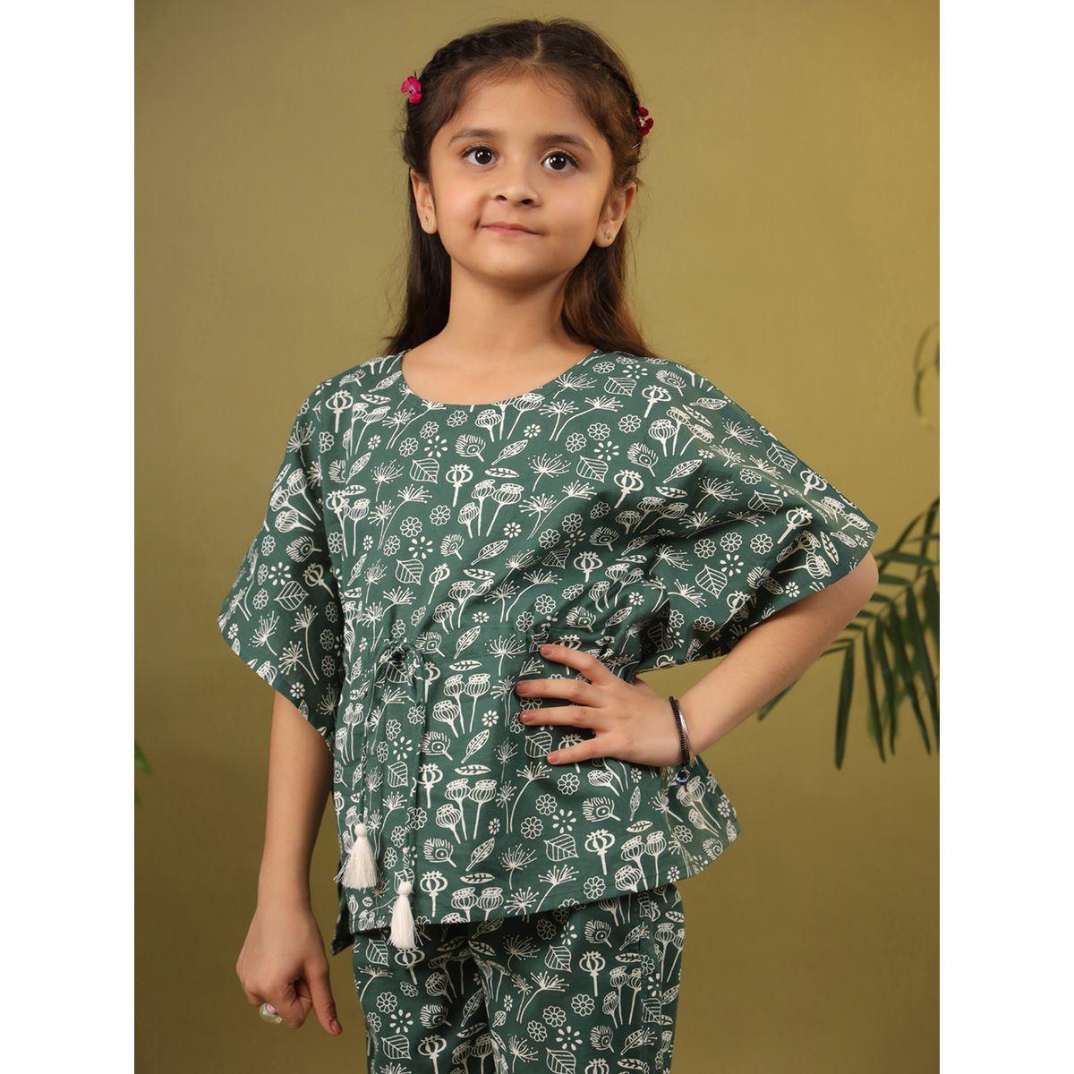 Sanskrutihomes X Styli  All Over Print Drawstring Top & Pyjama Set-girls-clothing-nightwear-image-4