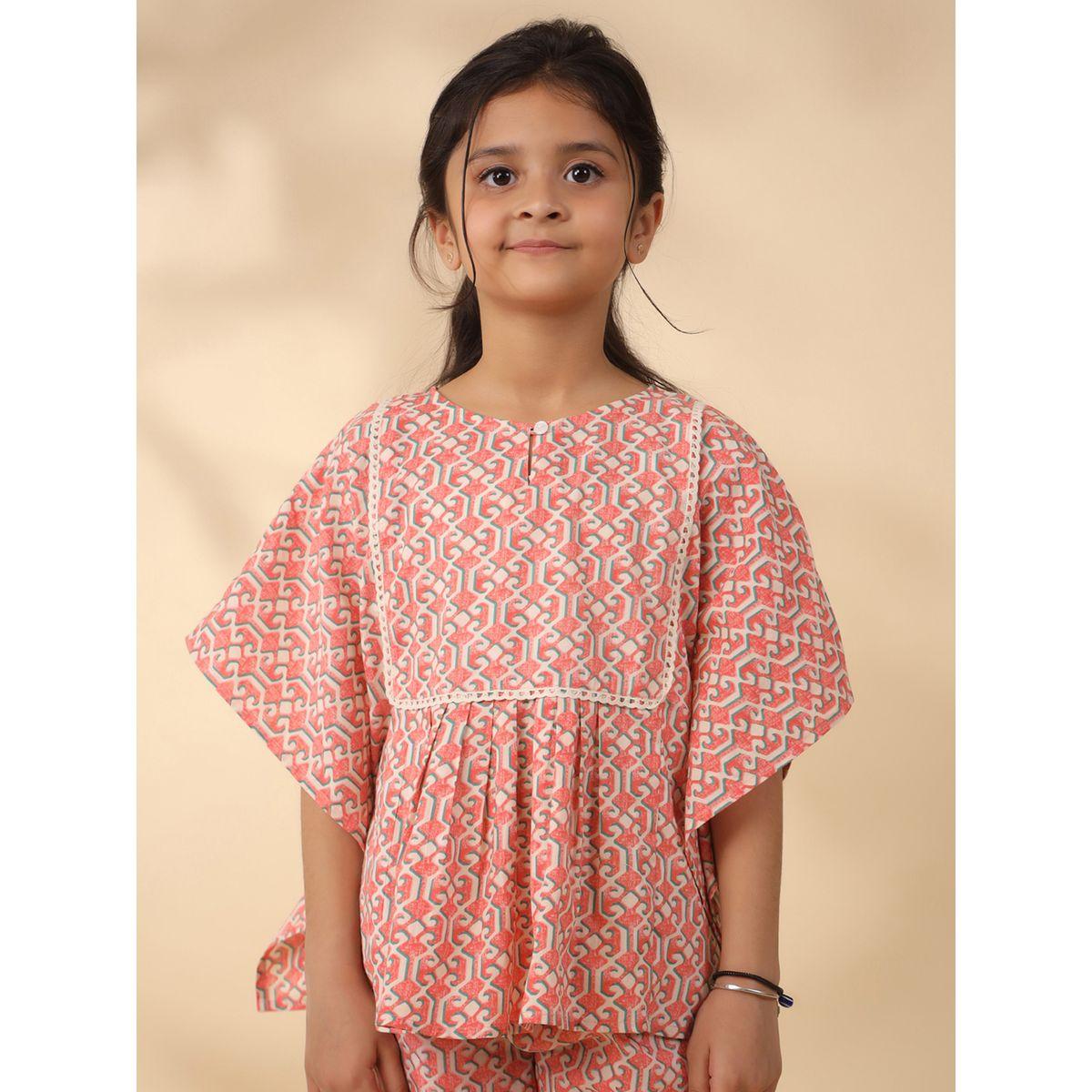 طقم من بنطال بيجاما مع بلوزة بيبلوم مطبعة بالكامل سانسكريتي هومز × ستايلي-girls-clothing-nightwear-image-5