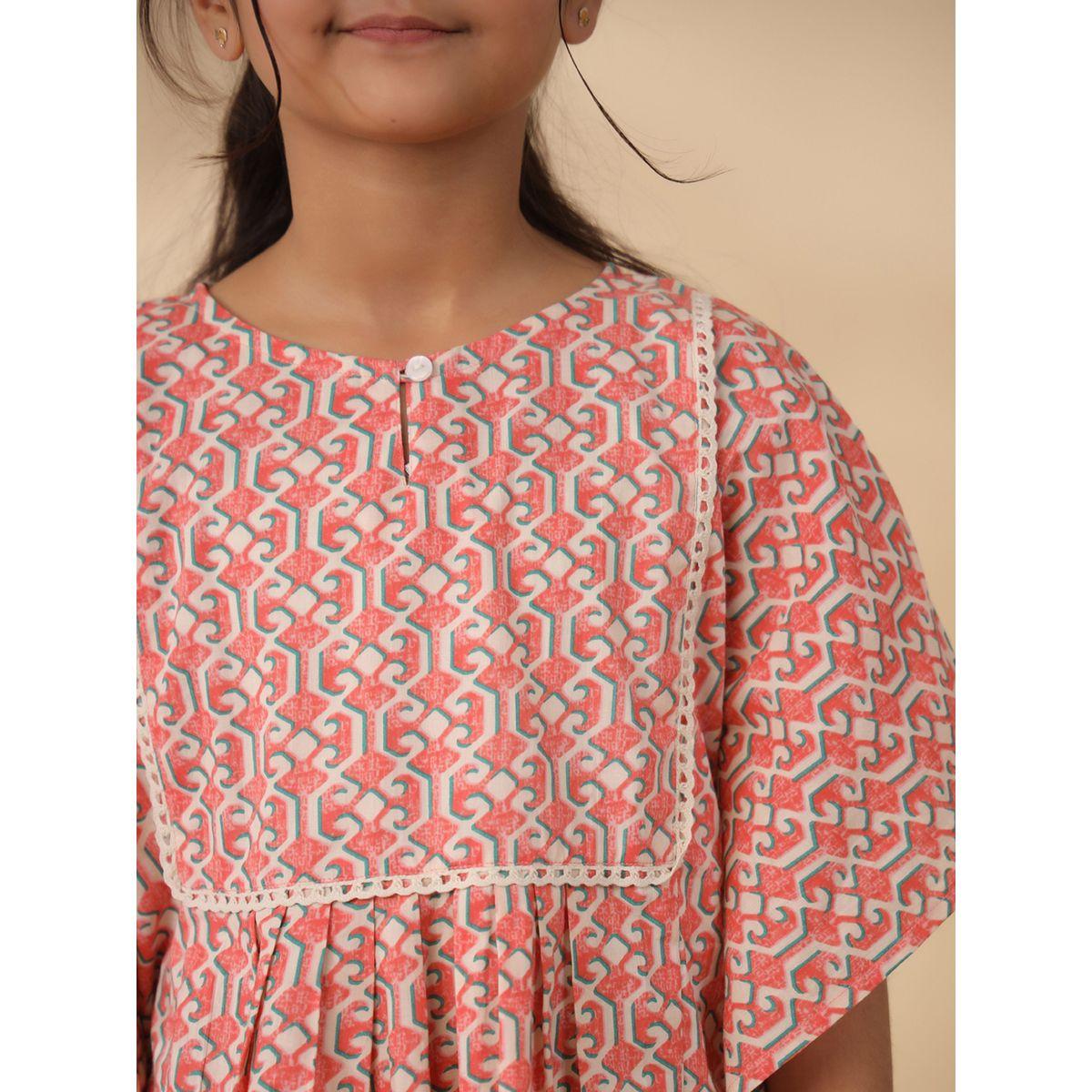 طقم من بنطال بيجاما مع بلوزة بيبلوم مطبعة بالكامل سانسكريتي هومز × ستايلي-girls-clothing-nightwear-image-6