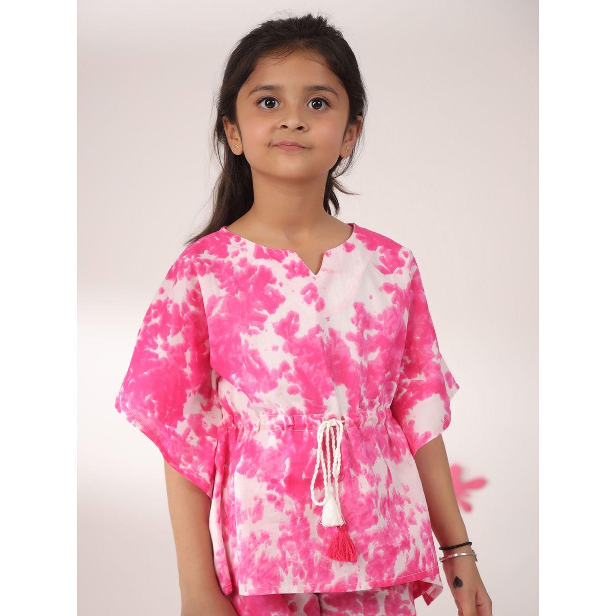 طقم من بنطال بيجاما مع بلوزة بطبعة تاي داي سانسكريتي هومز × ستايلي-girls-clothing-nightwear-image-5