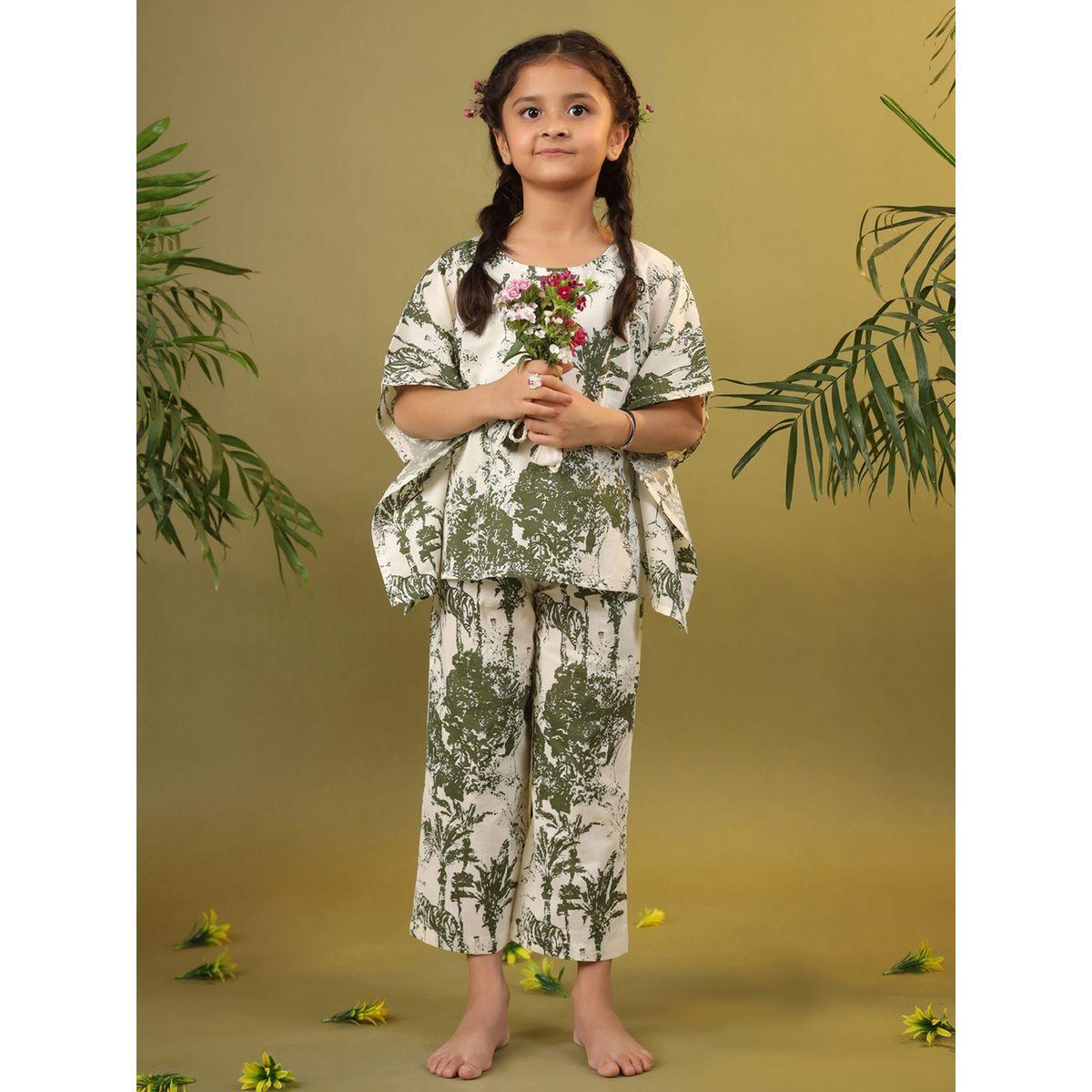 Sanskrutihomes X Styli  Tropical Print Drawstring Top & Pyjama Set-girls-clothing-nightwear-image-7