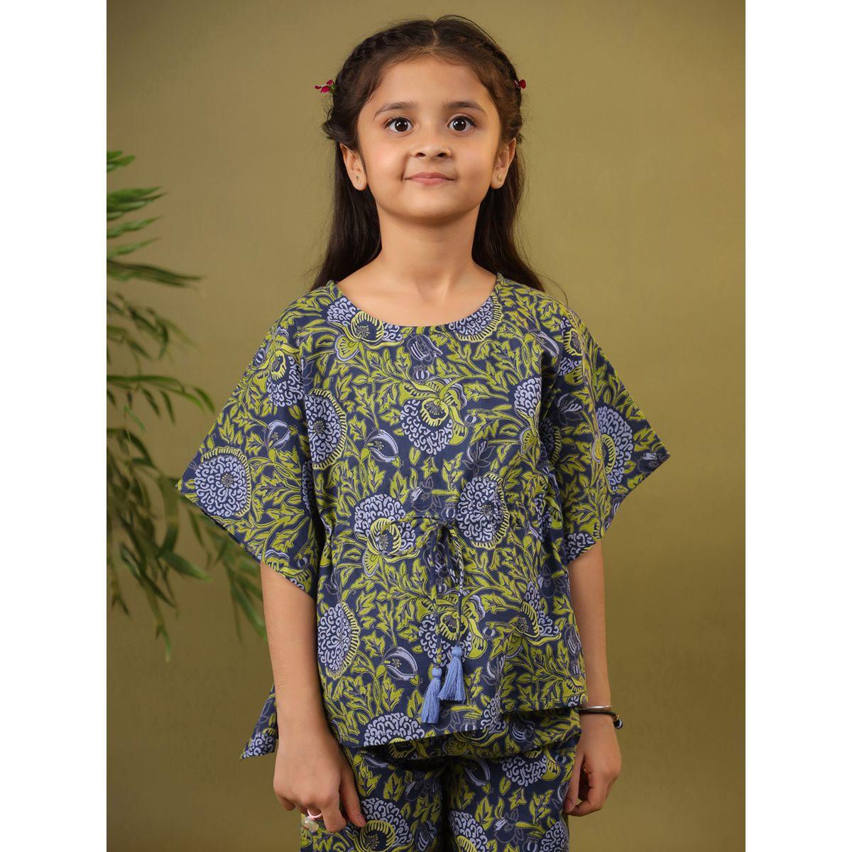 Sanskrutihomes X Styli  All Over Print Drawstring Top & Pyjama Set-girls-clothing-nightwear-image-4
