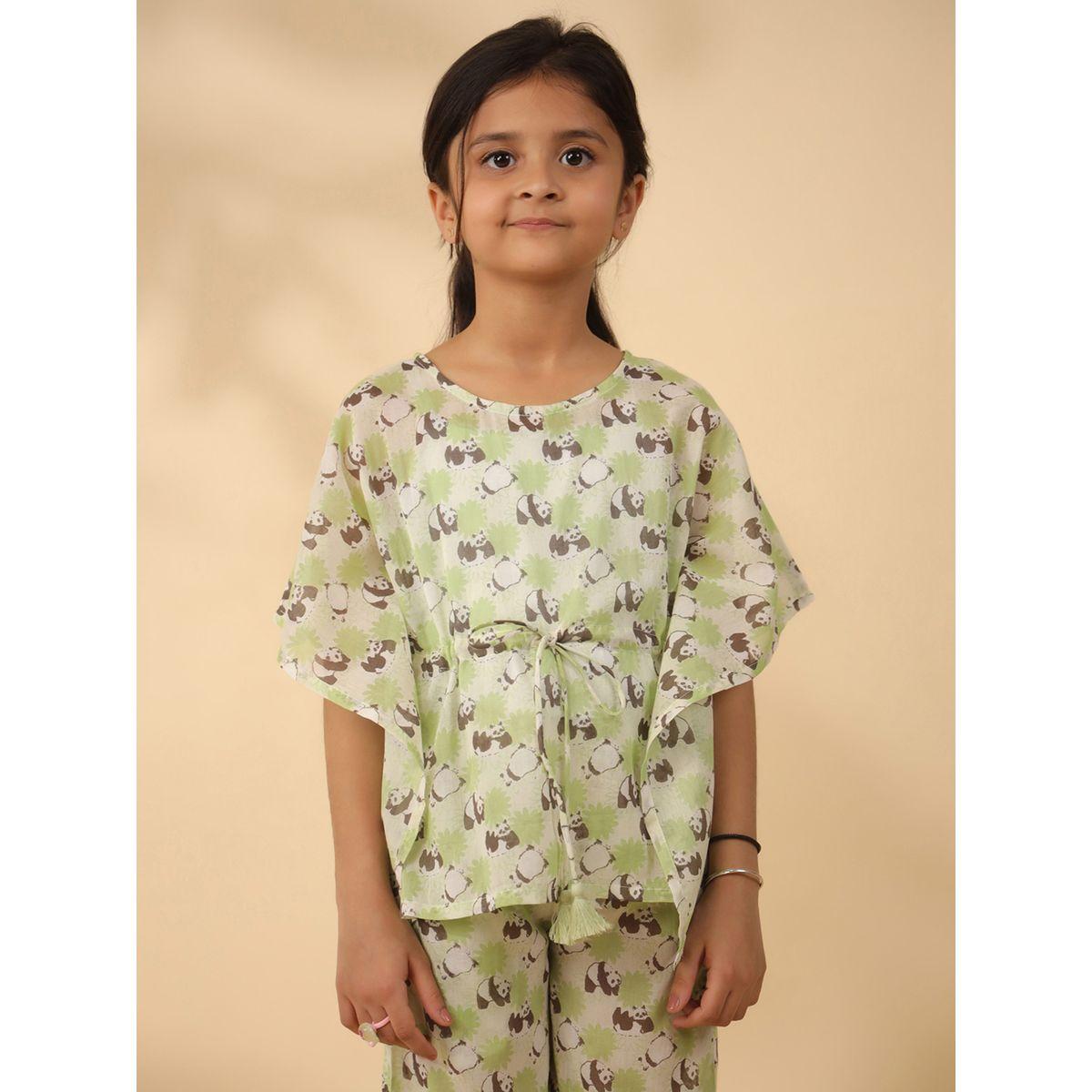 Sanskrutihomes X Styli  Panda Print Drawstring Top & Pyjama Set-girls-clothing-nightwear-image-4