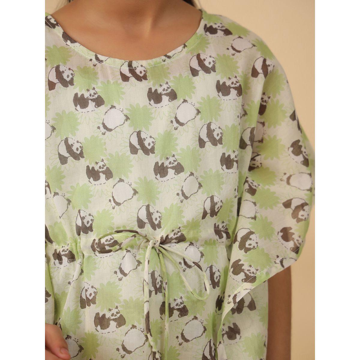 Sanskrutihomes X Styli  Panda Print Drawstring Top & Pyjama Set-girls-clothing-nightwear-image-5