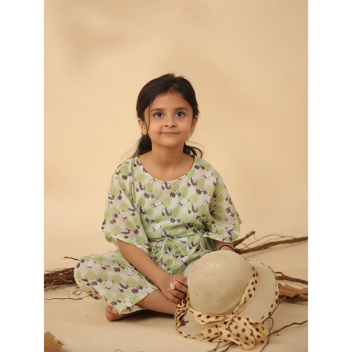 Sanskrutihomes X Styli  Panda Print Drawstring Top & Pyjama Set-girls-clothing-nightwear-image-7