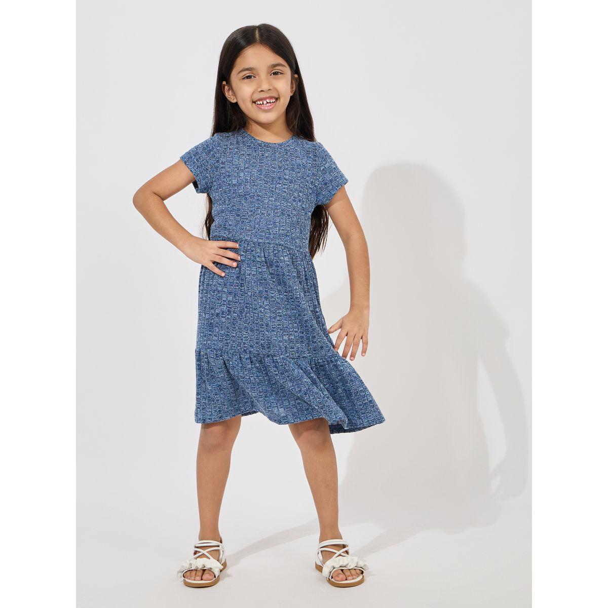 Styli Elevate Melange Knitted Casual Dress-girls-clothing-dressesandjumpsuits-image-1