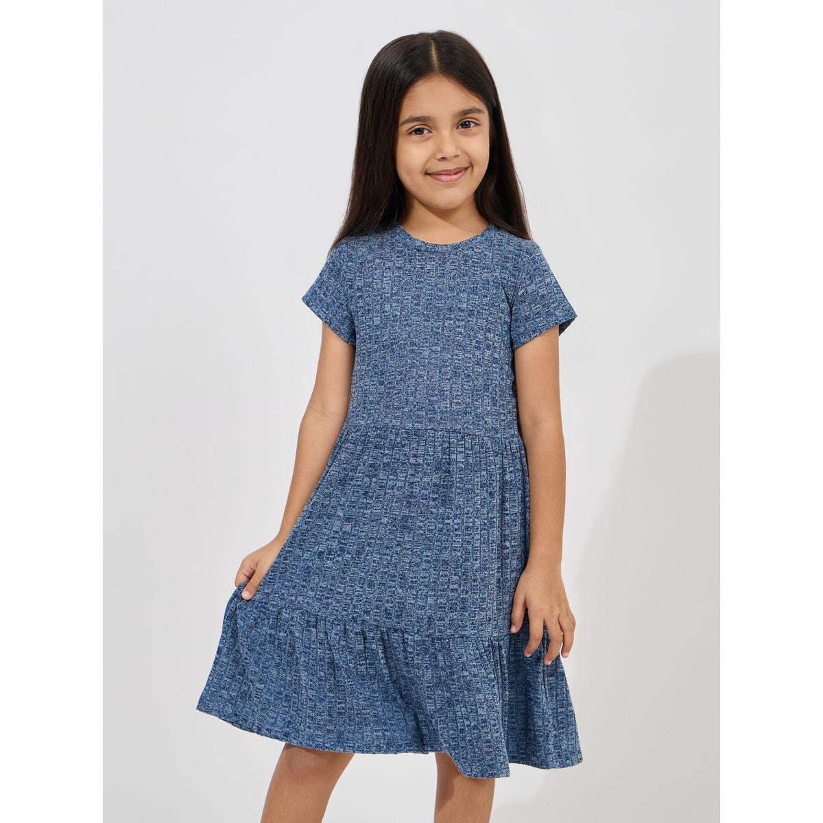 Styli Elevate Melange Knitted Casual Dress-girls-clothing-dressesandjumpsuits-image-2