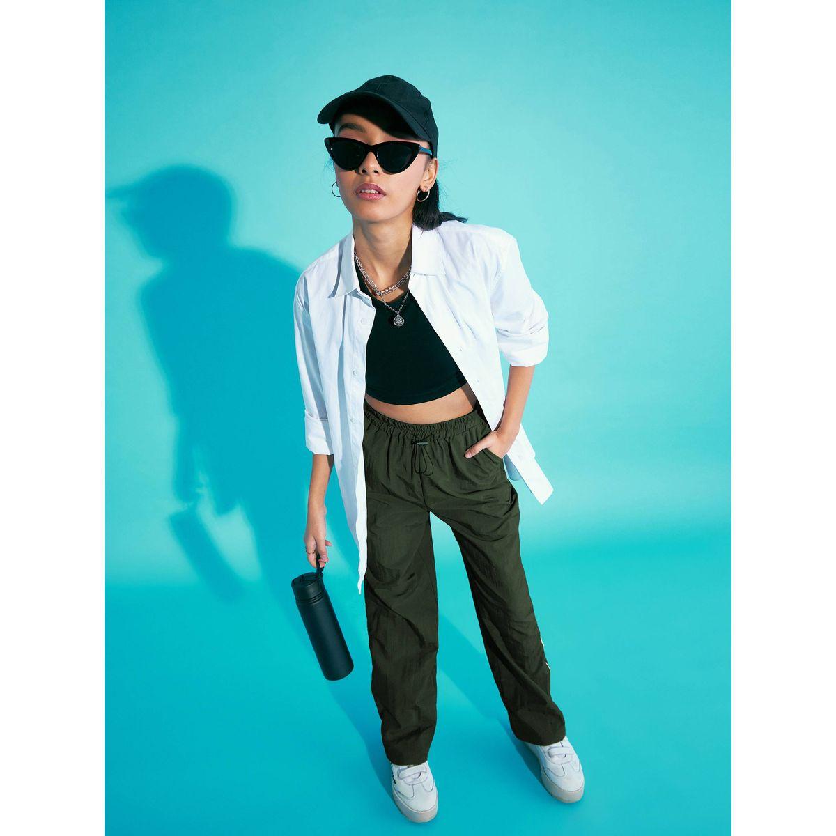 Noh-Voh X Styli  Out Seam Neon Zipper Cargo Parachute Pants-girls-clothing-bottoms-trousers-image-6